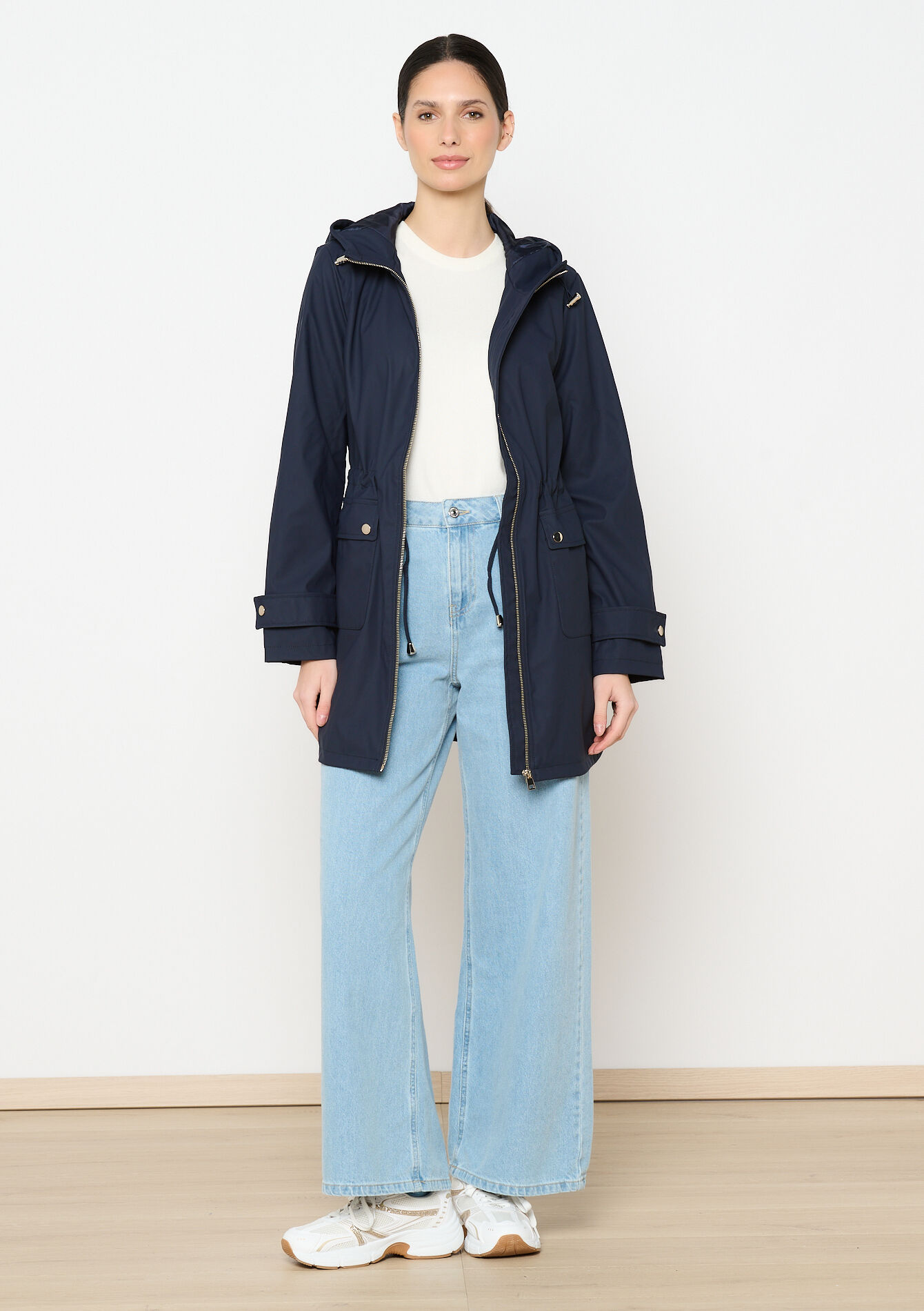 Parka longue cirée, Parka longue cirée - NAVY BASIC - 23000724_2723