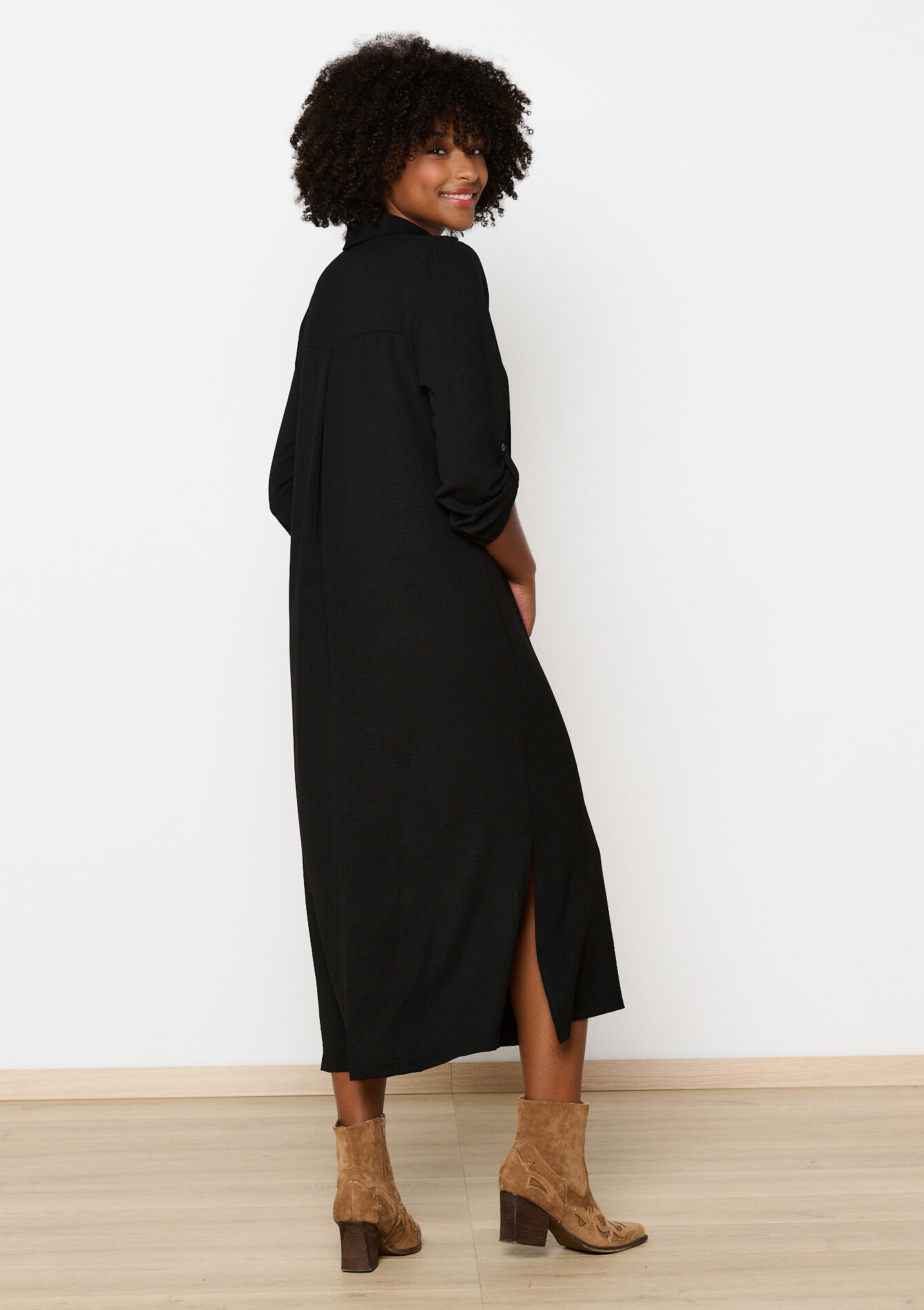 Midi hemdjurk - BLACK - 08103874_1119