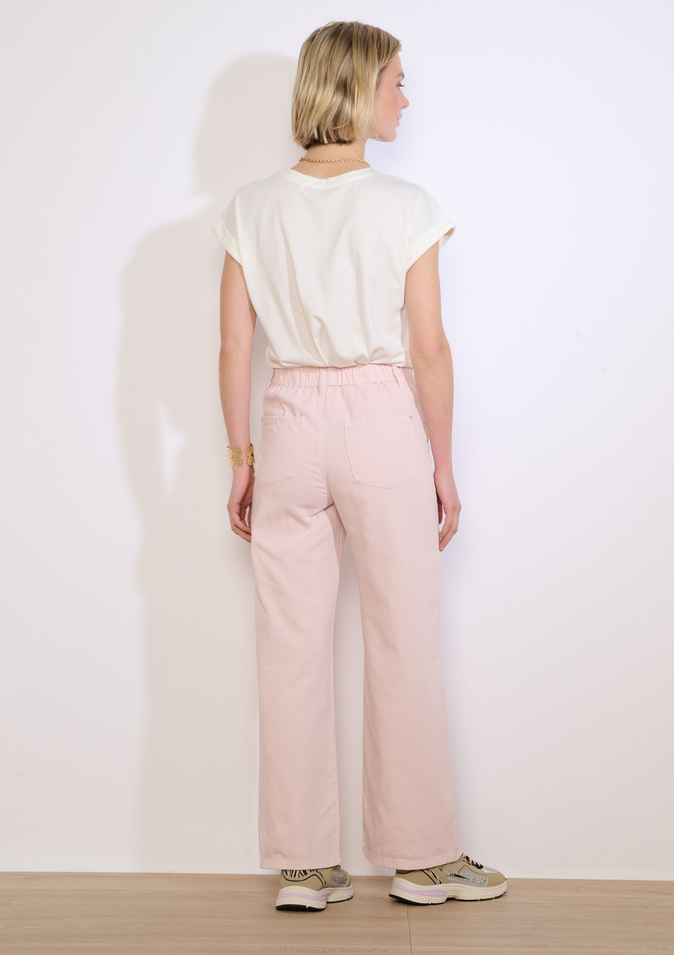 High waist wide leg jogpant, High waist wide leg jogpant - LIGHT PINK - 06004662_1303