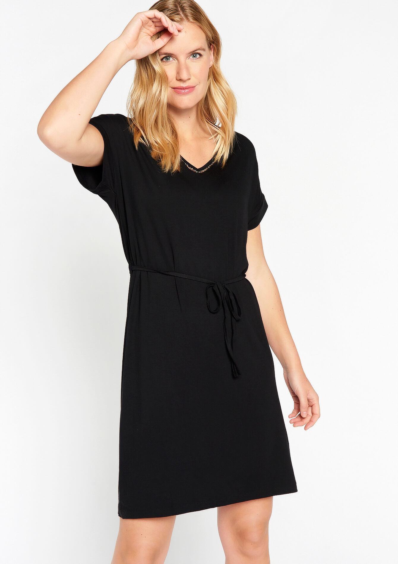 Rechte jurk - BLACK - 08103096_1119