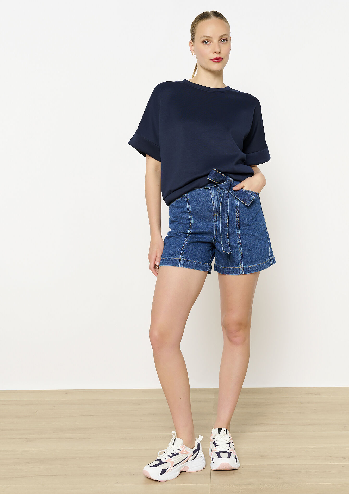 T-shirt en sweat, T-shirt en sweat - NAVY BASIC - 15100315_2723