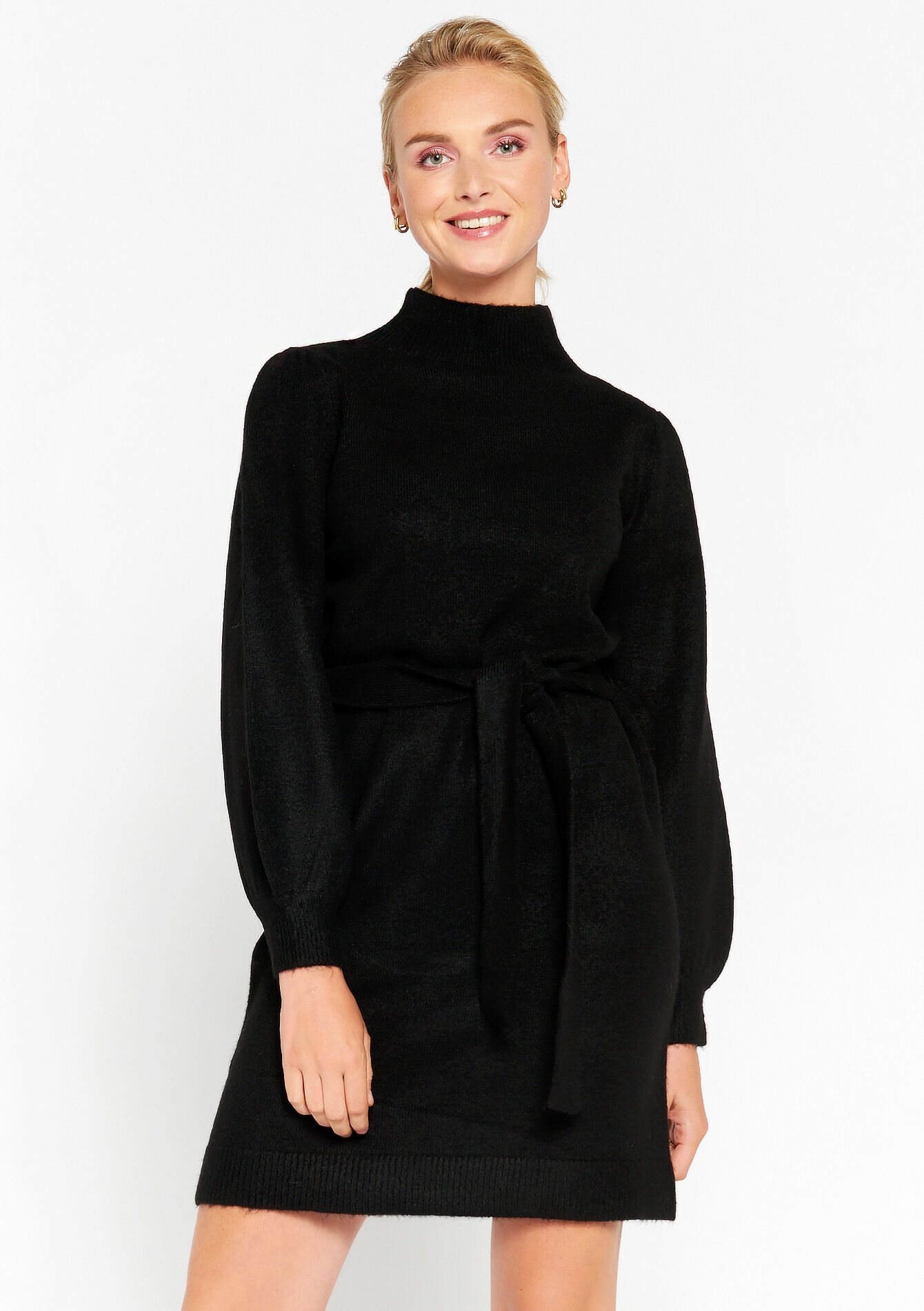 Trui-jurk met col - BLACK - 08601933_1119