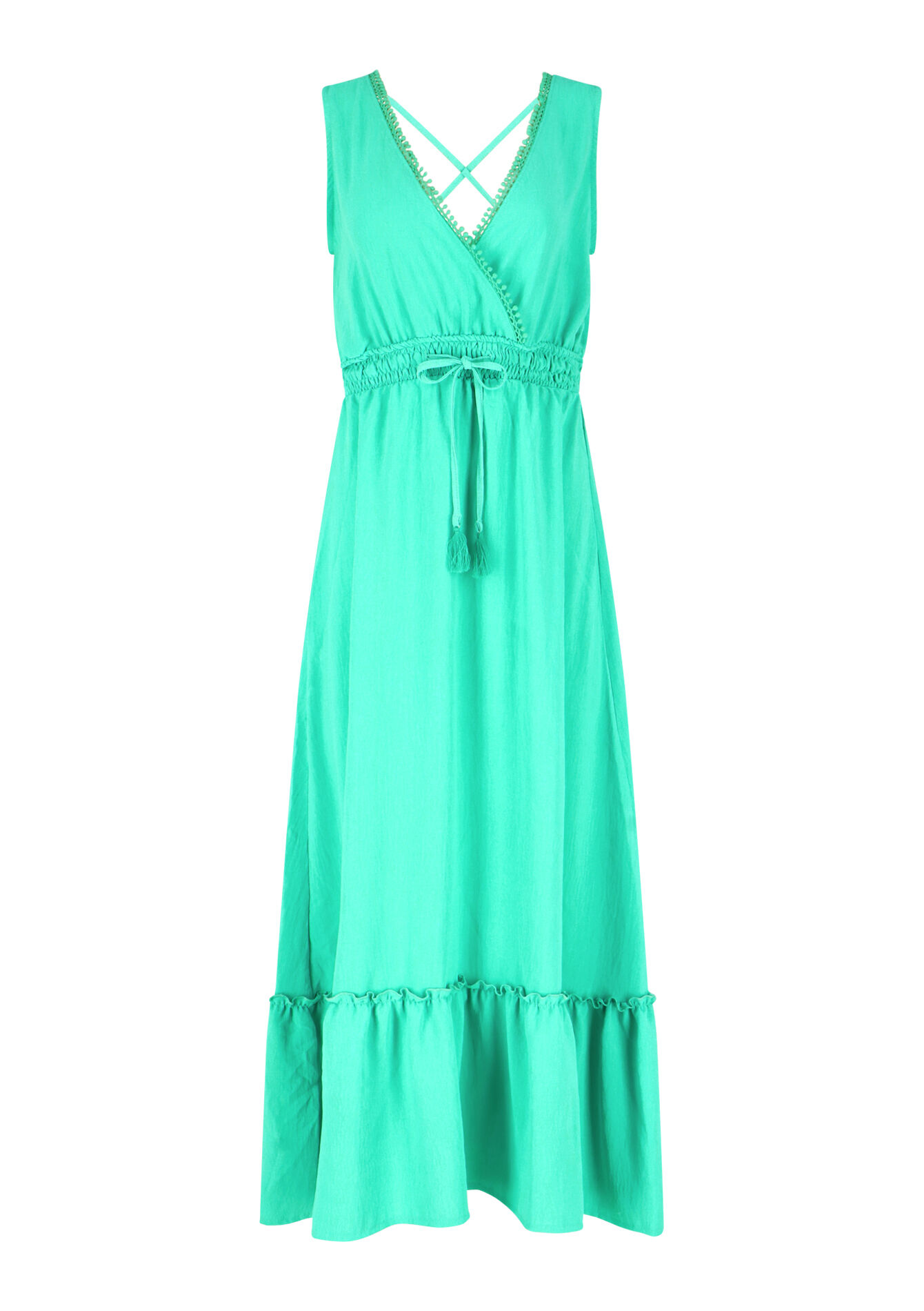 Gekreukte maxi-jurk, Gekreukte maxi-jurk - GREEN LAGOON - 08602052_5252