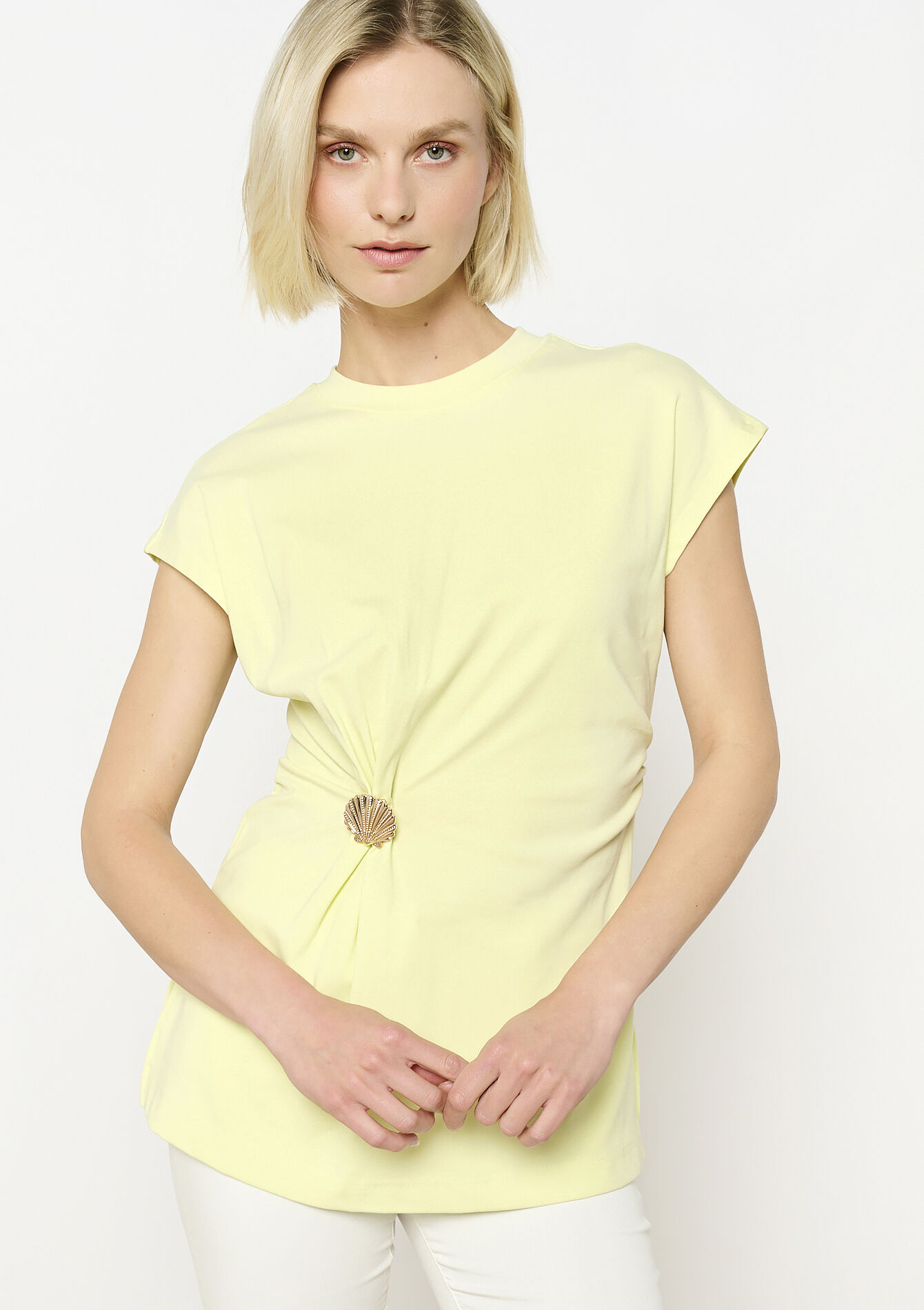 T-shirt met brochedetail, T-shirt met brochedetail, , back