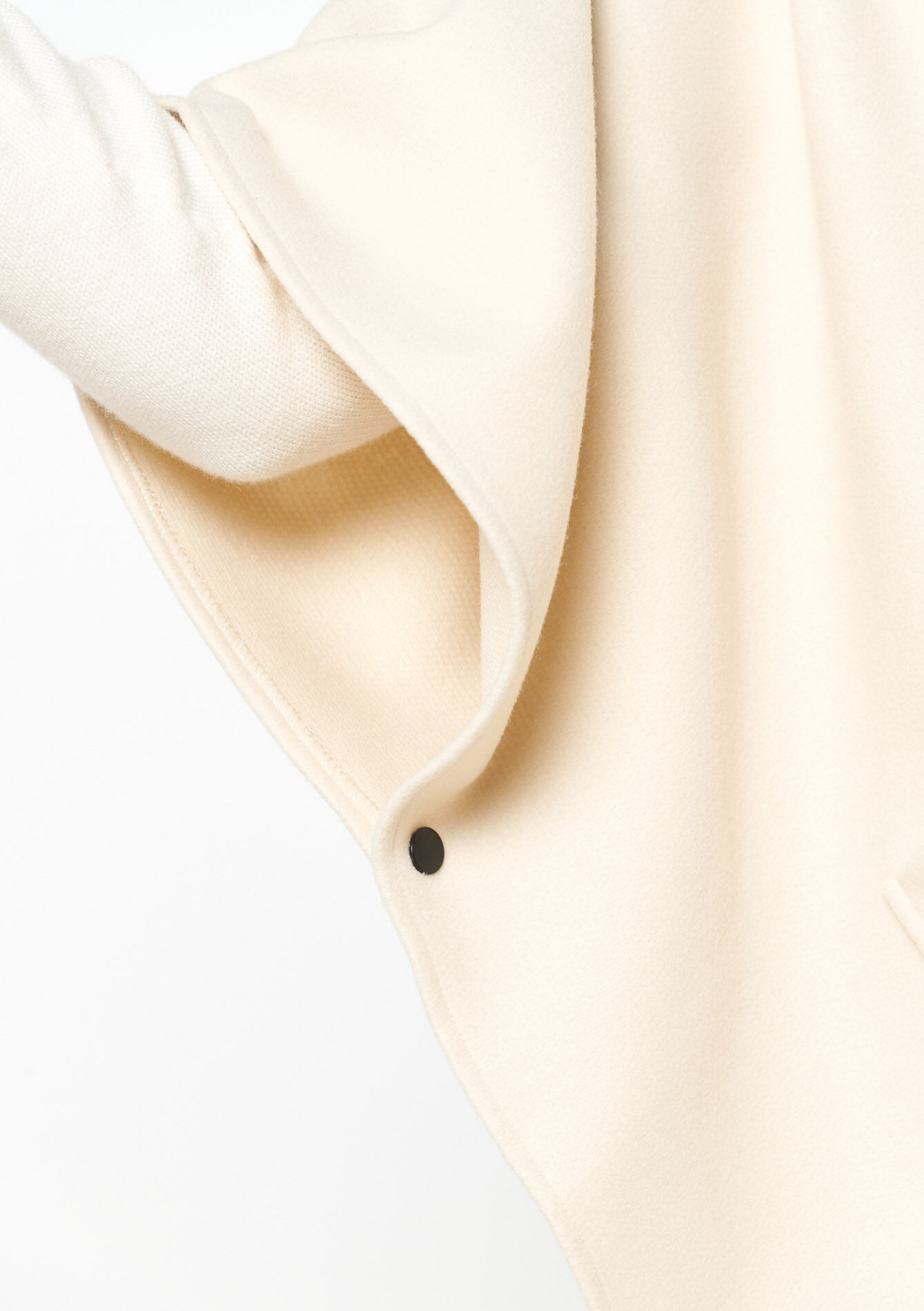 Poncho with wooden buttons, Poncho with wooden buttons - ECRU PEACH - 17101162_2564