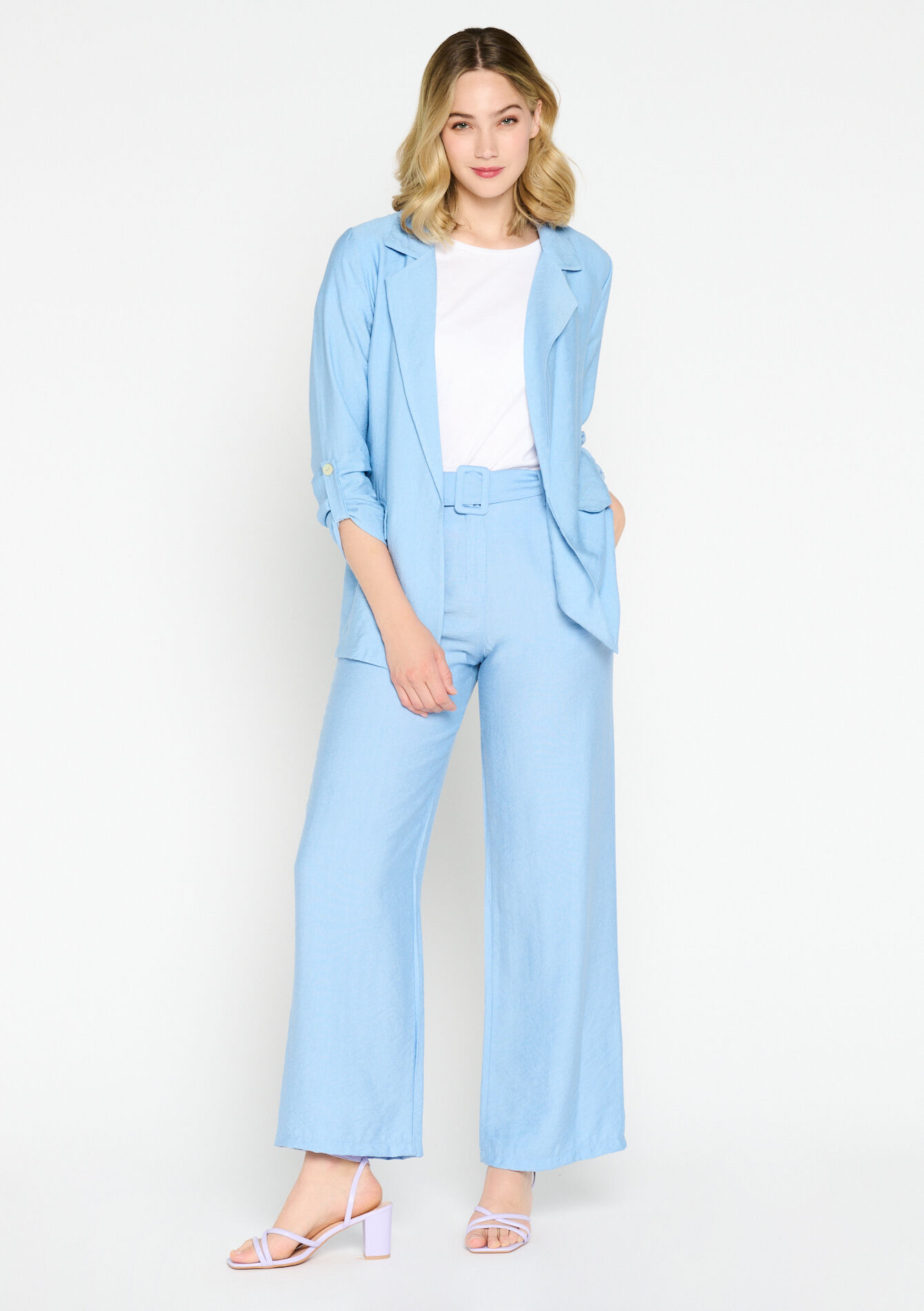 Wide trousers, Wide trousers - BLUE PASTEL - 06600760_3003