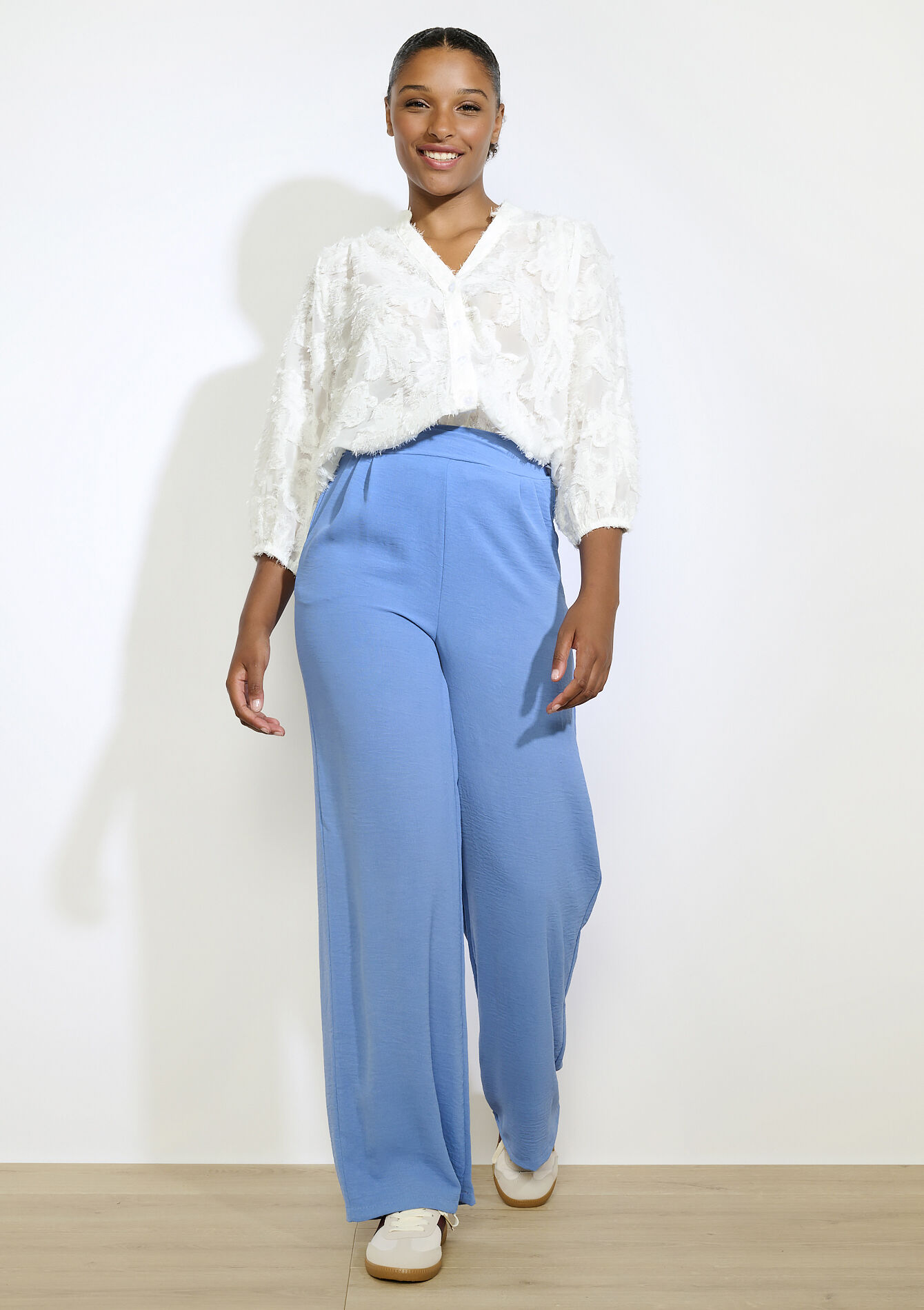 Wijde vloeiende broek, Wijde vloeiende broek - BLUE CLOUD - 06601025_3011