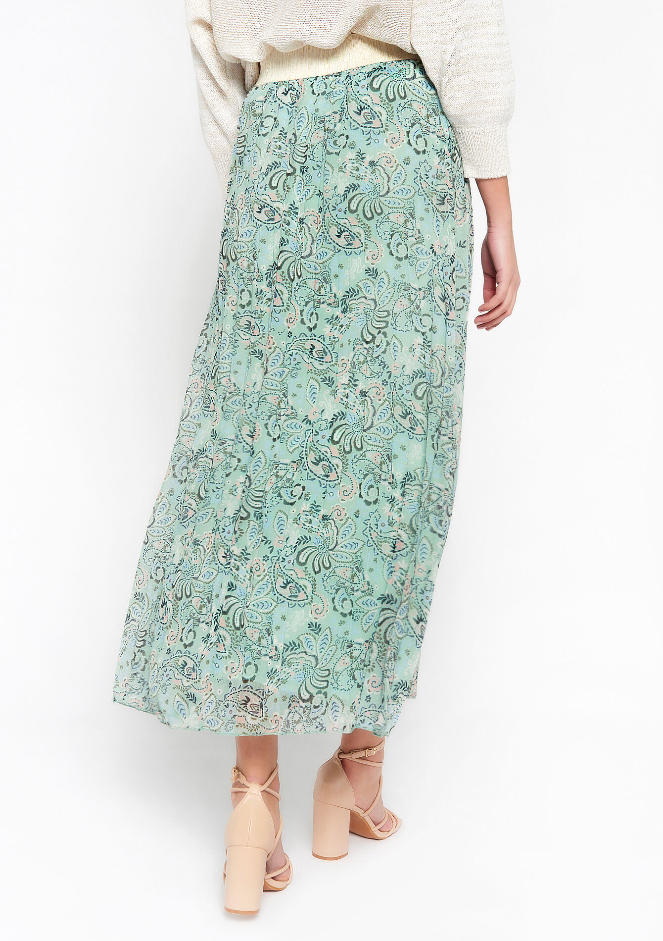 Maxirok met paisleyprint - GREEN MINT - 07101091_4701