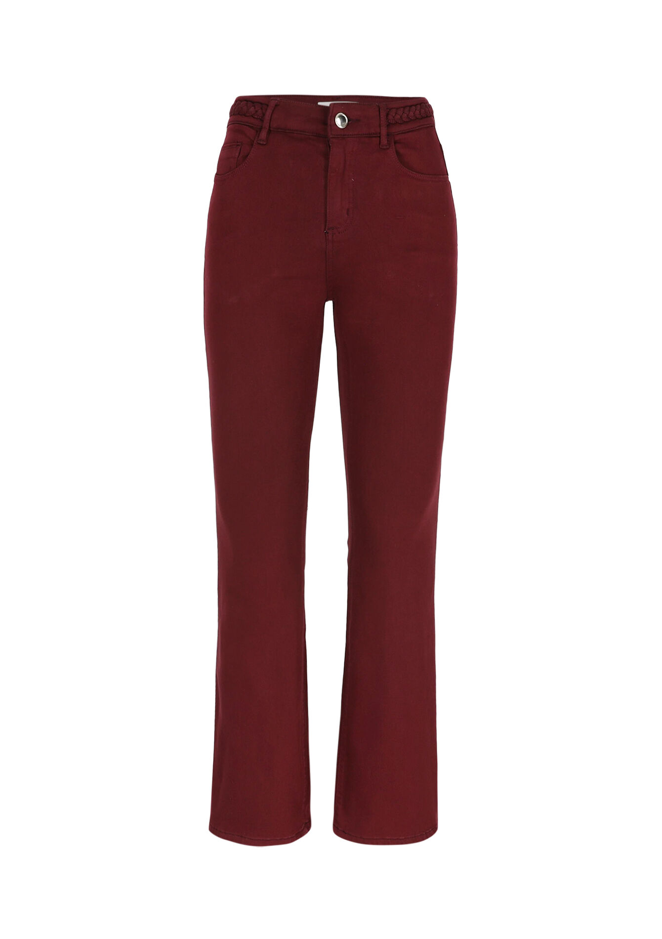 Bootcut jeans met hoge taille, Bootcut jeans met hoge taille - BORDEAU WINE - 06004596_1467