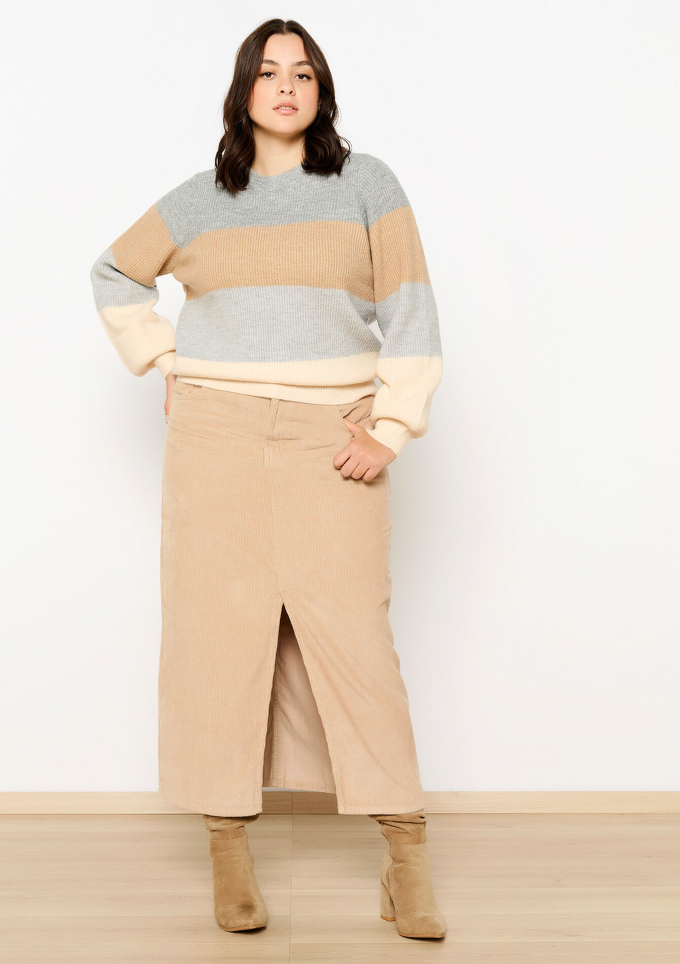 Pull avec blocs de couleur, Pull avec blocs de couleur - GREY MED MEL - 04006536_3507