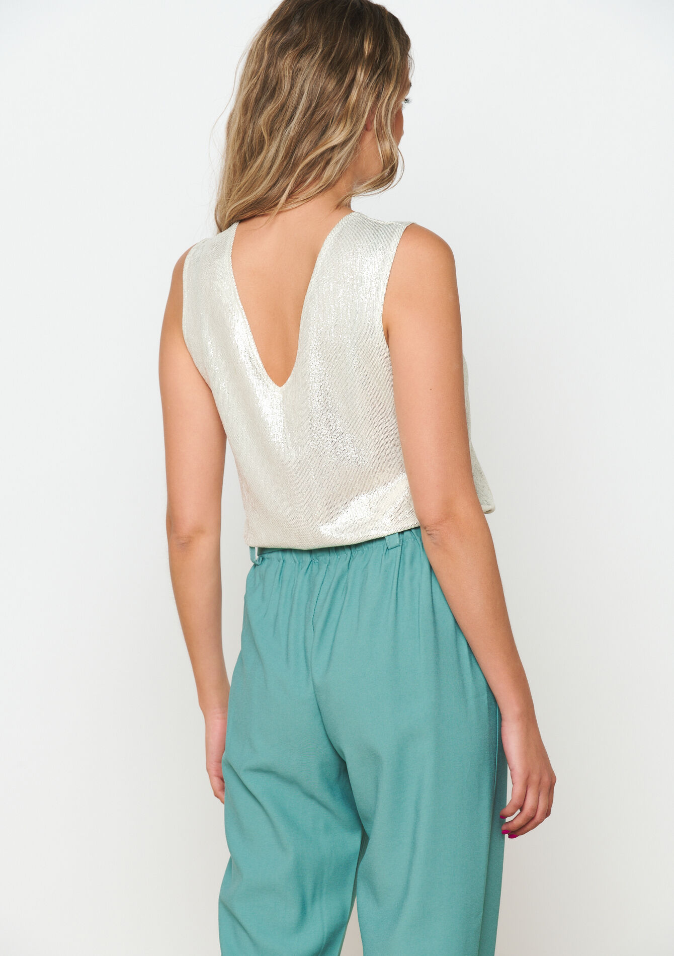 Top with sequins, Top with sequins - SILVER - 02200409_1059