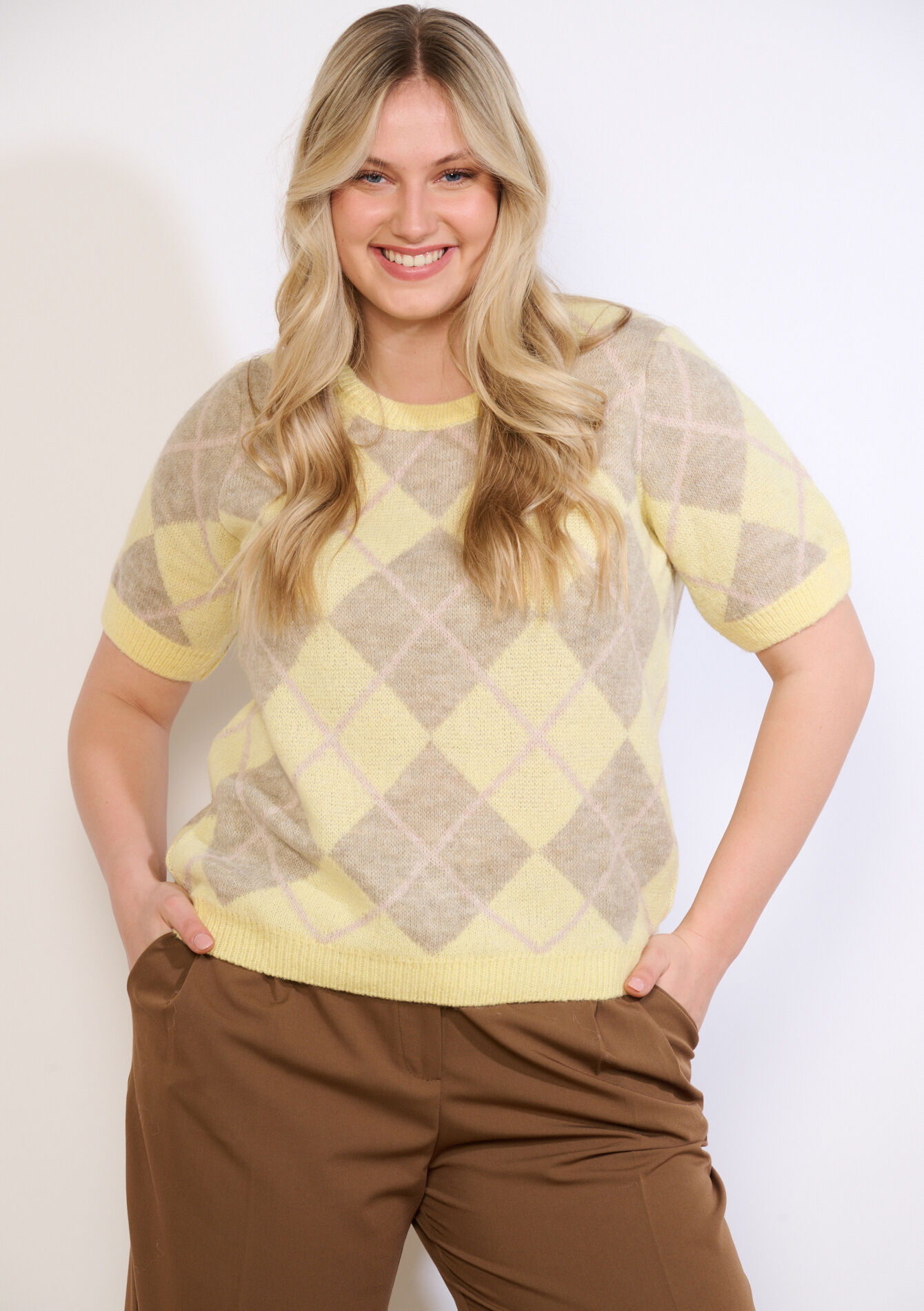 Zachte ruitjestrui, Zachte ruitjestrui - YELLOW PASTEL - 04007200_5004