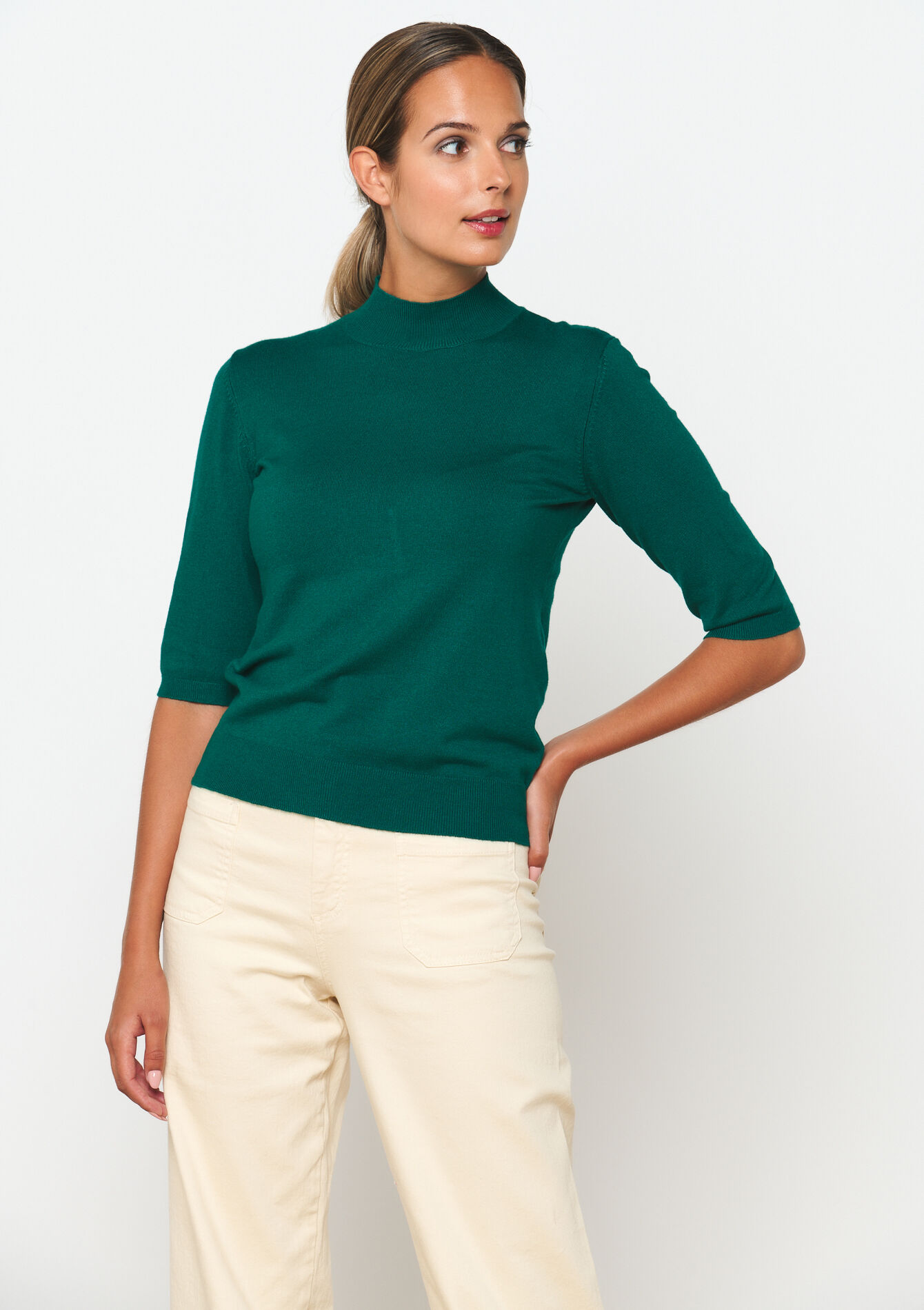 Pull à manches courtes, Pull à manches courtes - GREEN EMERALD - 04006501_4511