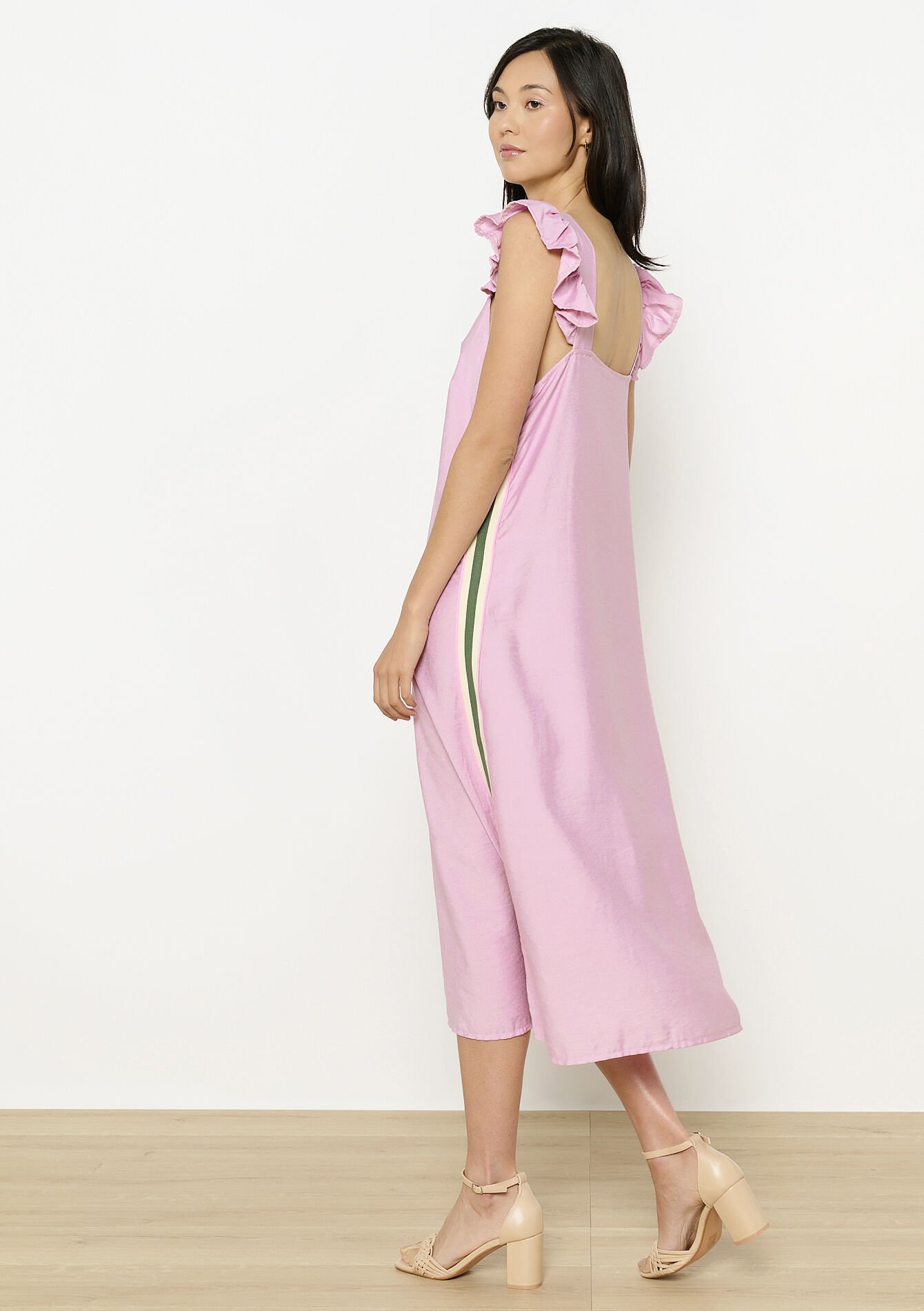 Ruffled maxi dress - LILAC BRIGHT - 08104165