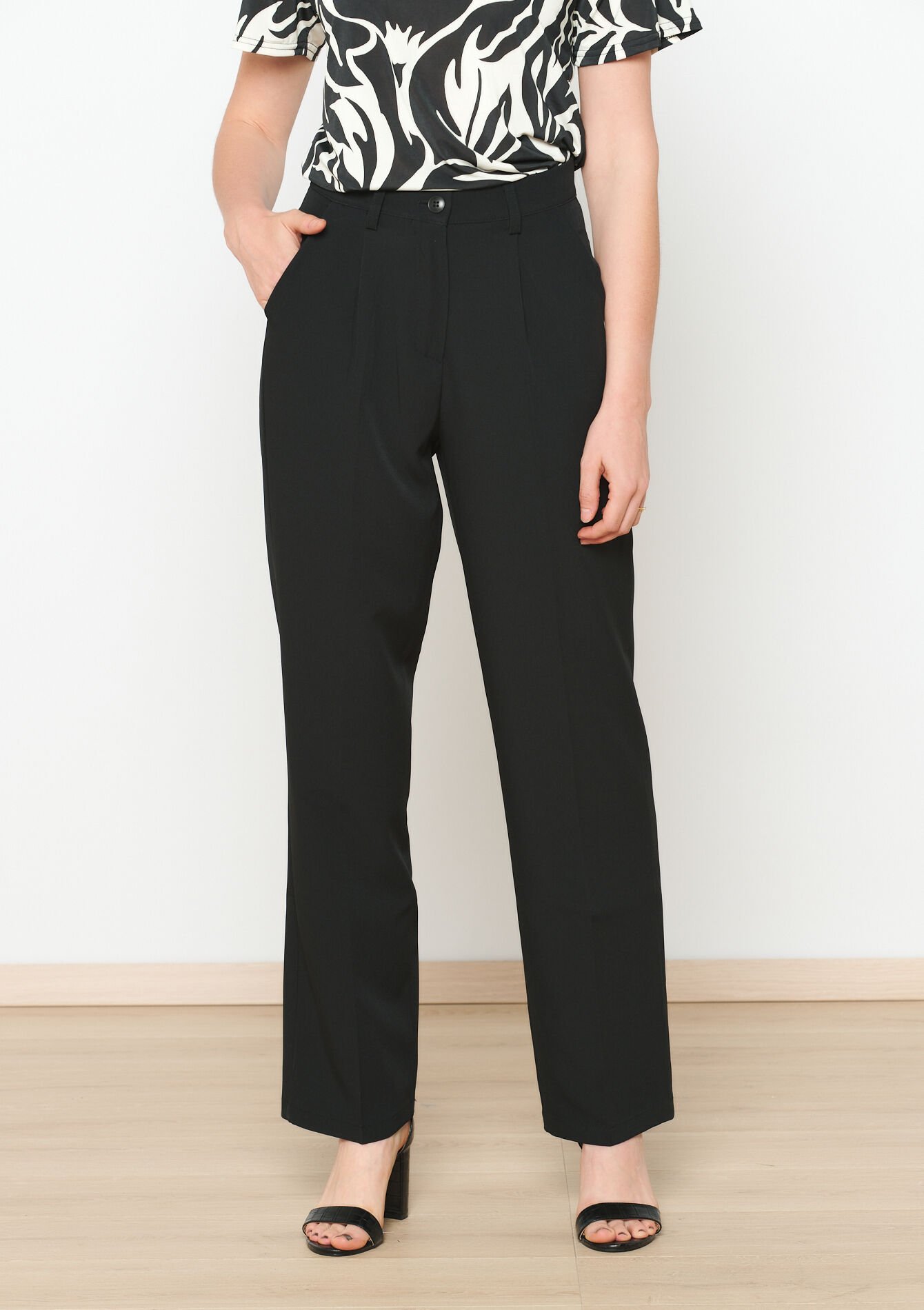Rechte broek, Rechte broek - BLACK - 06100625_1119