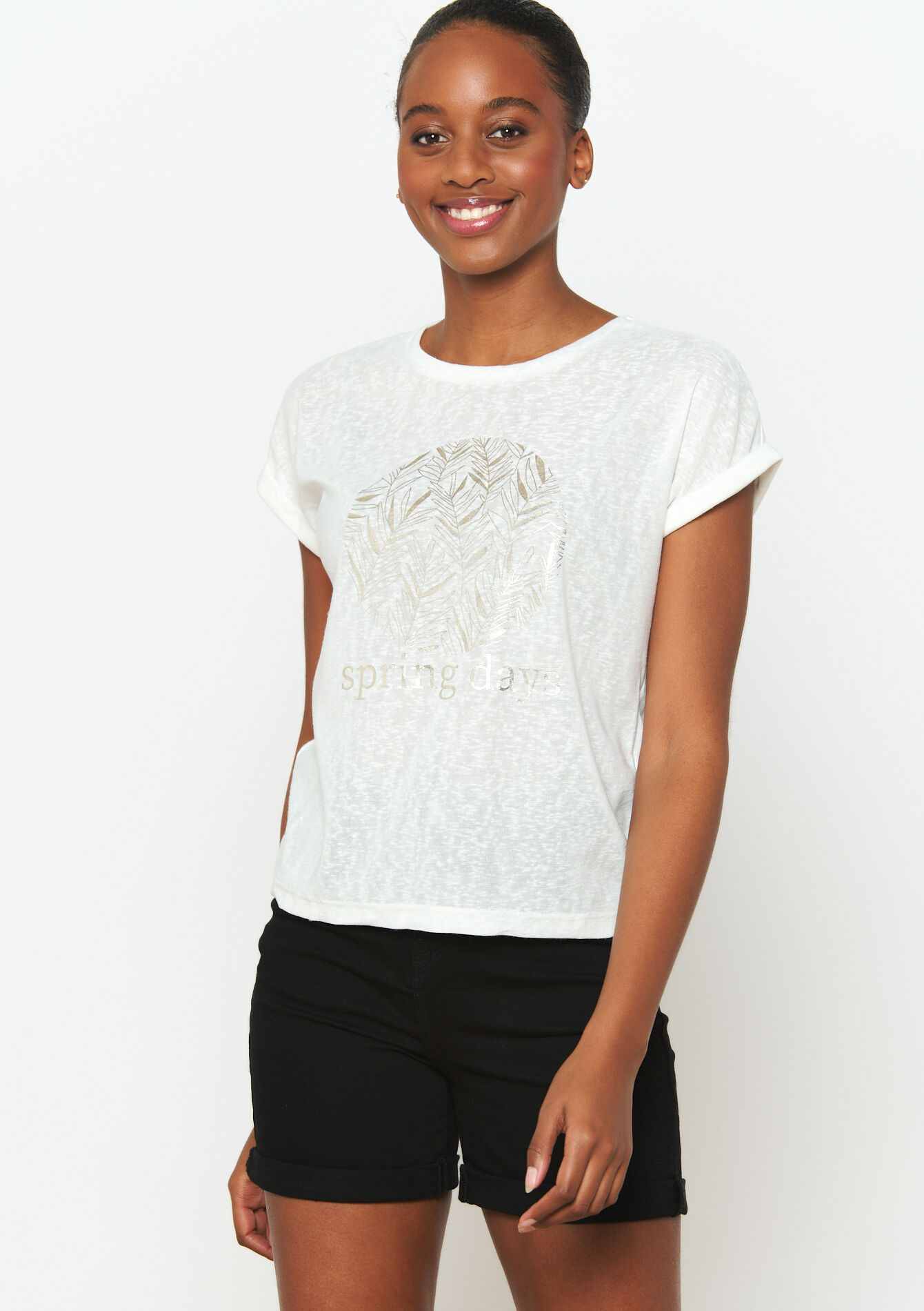 T-shirt with artwork - OFFWHITE - 02301542_1001