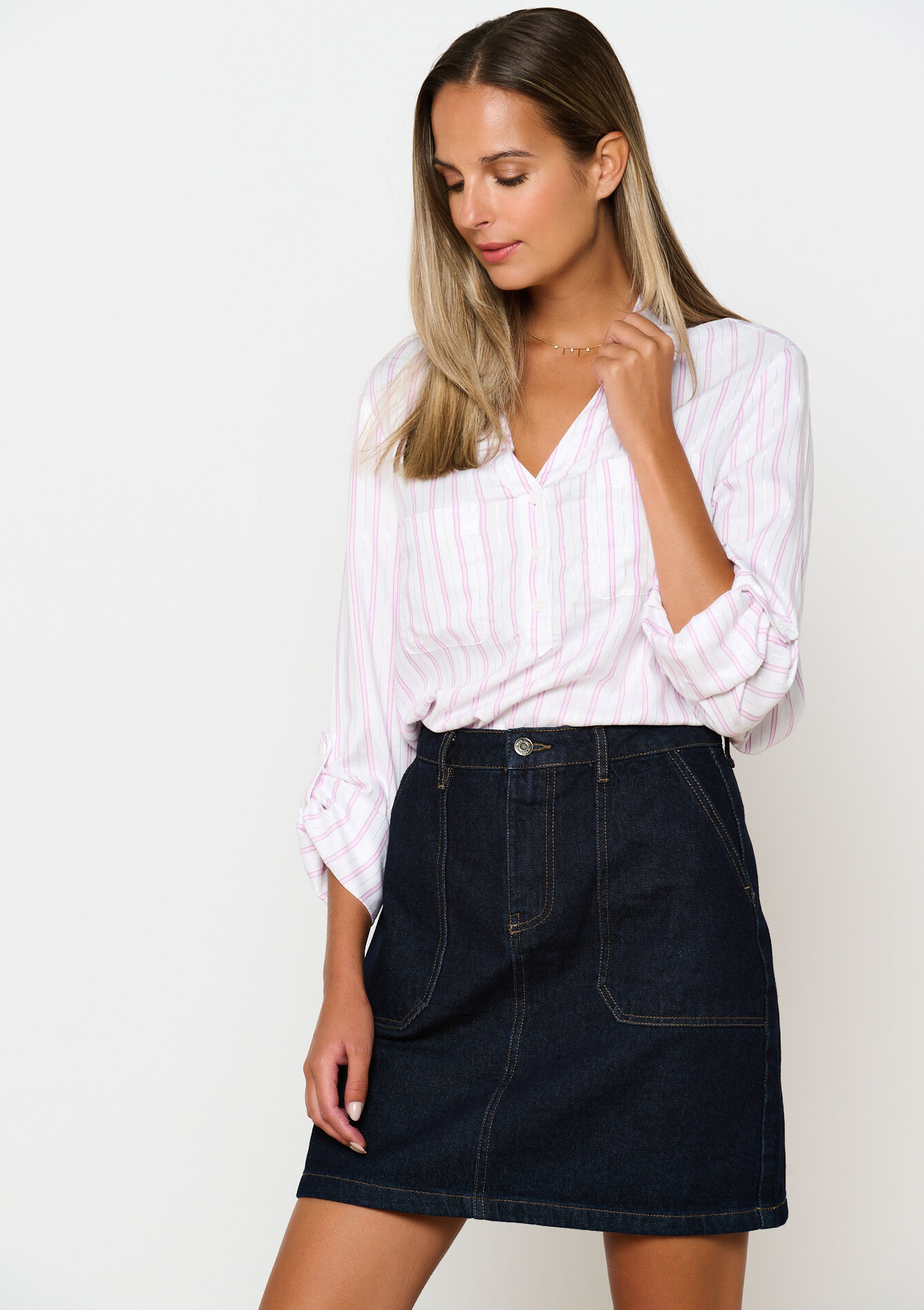 Gestreept hemd, Gestreept hemd - VIOLINE - 05702472_2576