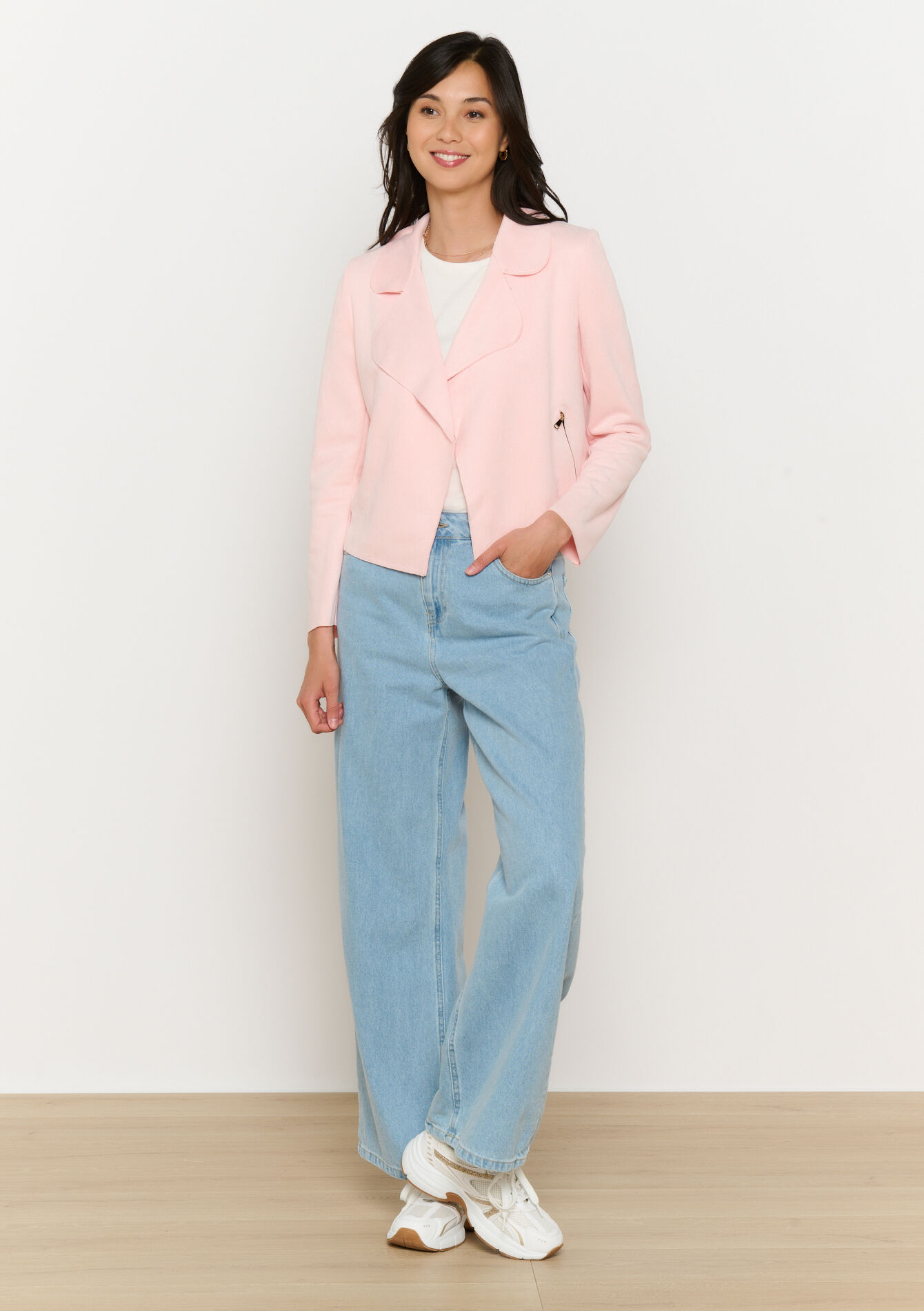 Veste courte en suédine, Veste courte en suédine - NUDE LOTUS - 09001477_4118