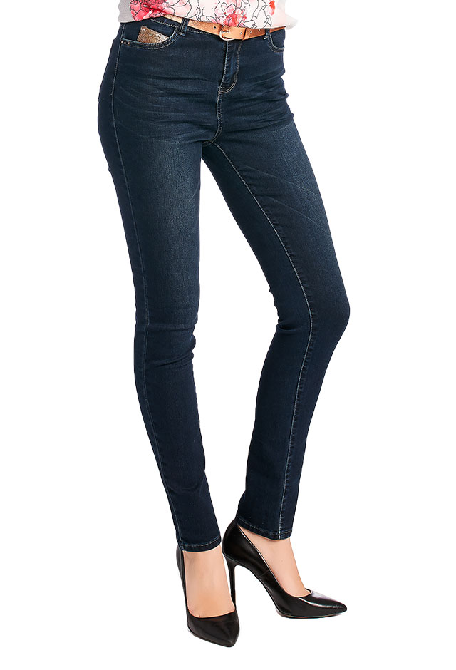 Skinny broek Navy Basic LolaLiza Dames Kleding Broeken & Jeans Broeken Slim & Skinny Broeken 
