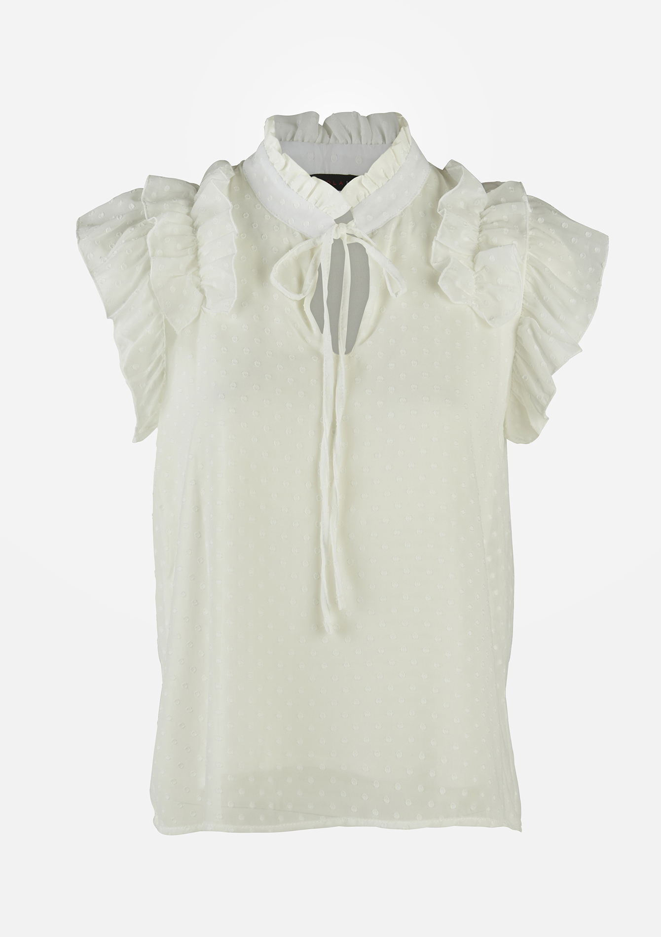Blouse met ruches - NATURAL WHITE - 05701466_2510
