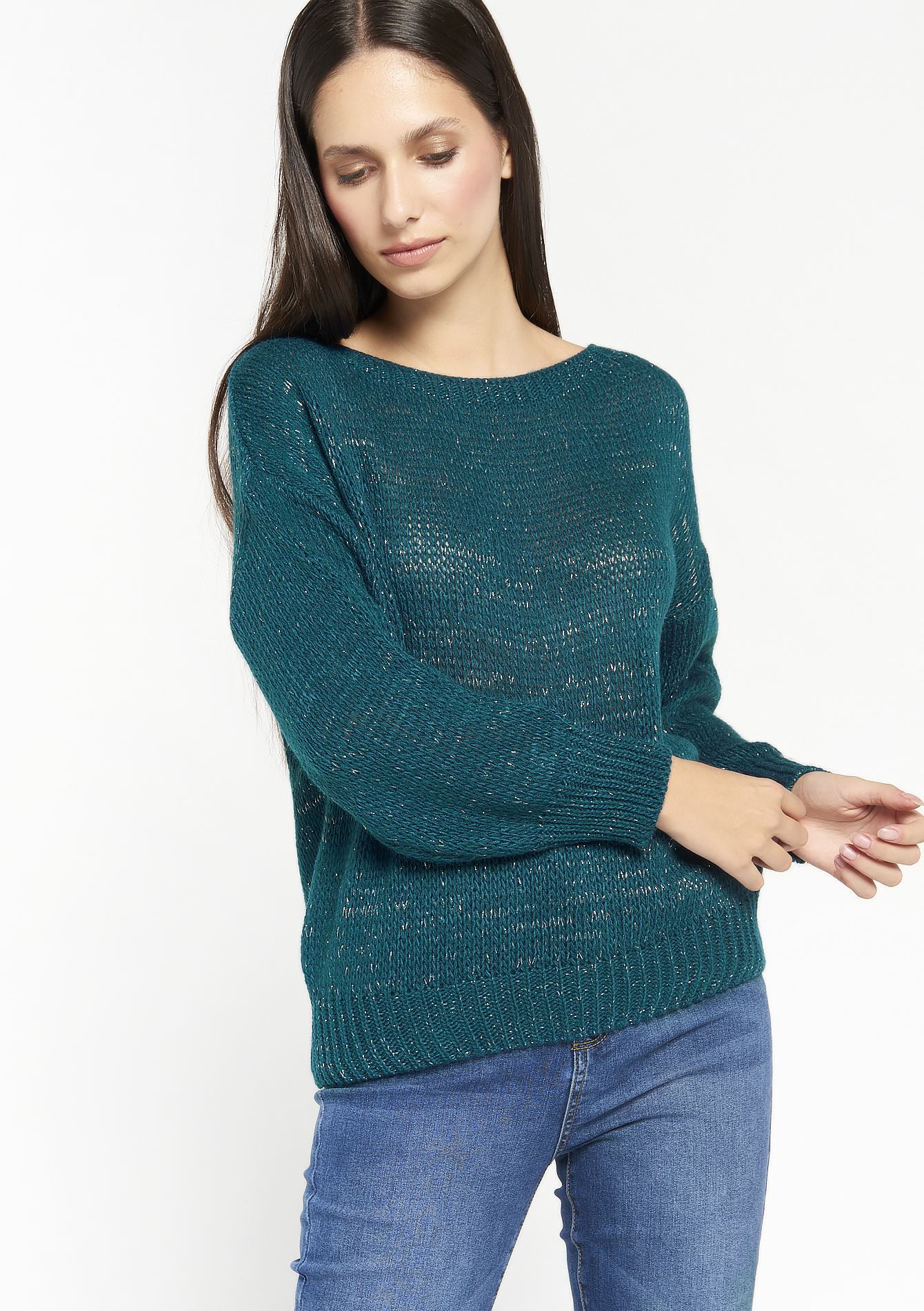 Pull a grosses mailles et lurex