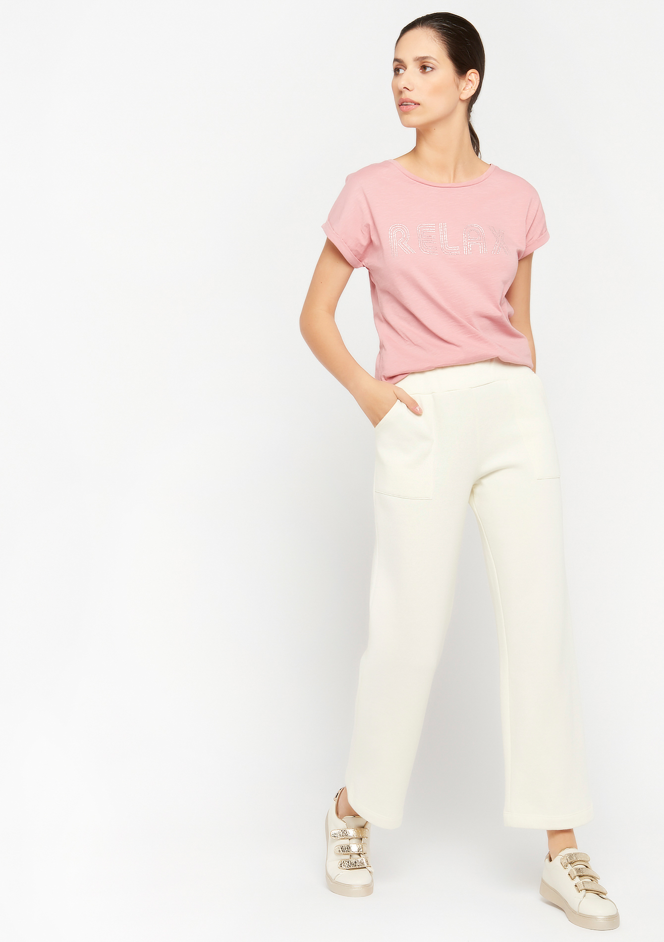 Comfortabel Tshirt met glitter tekst LolaLiza