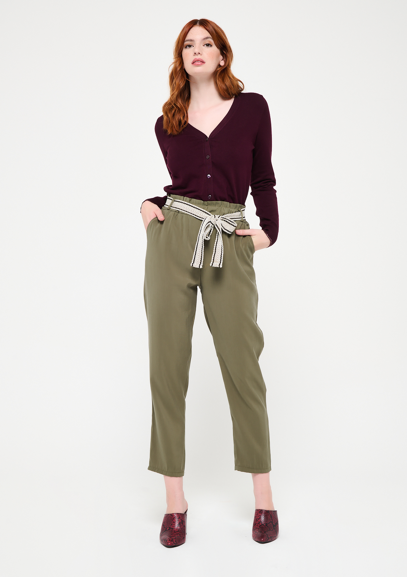 Pantalon ample avec ceinture