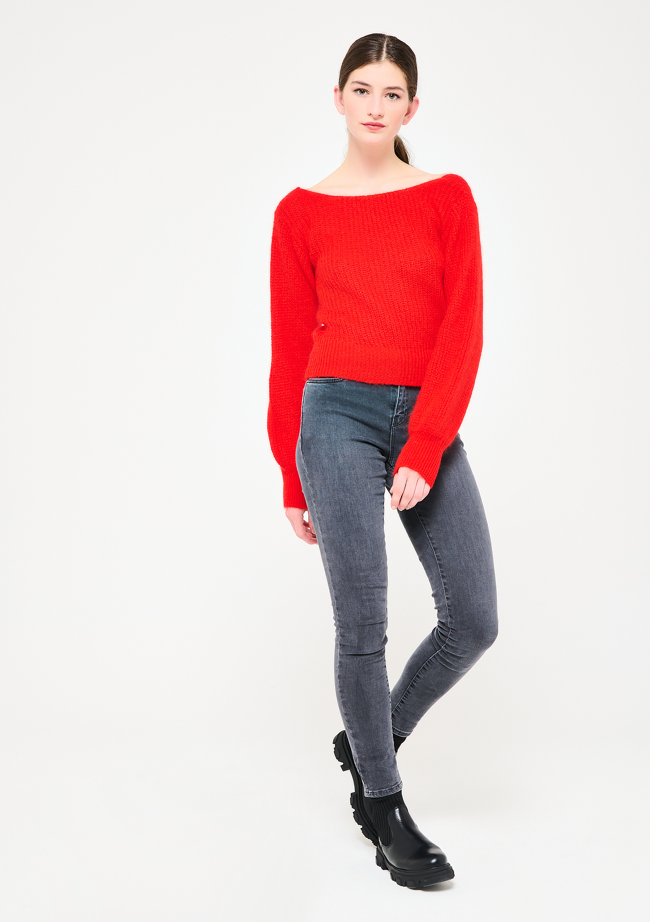 Pull en maille avec motif cotelé