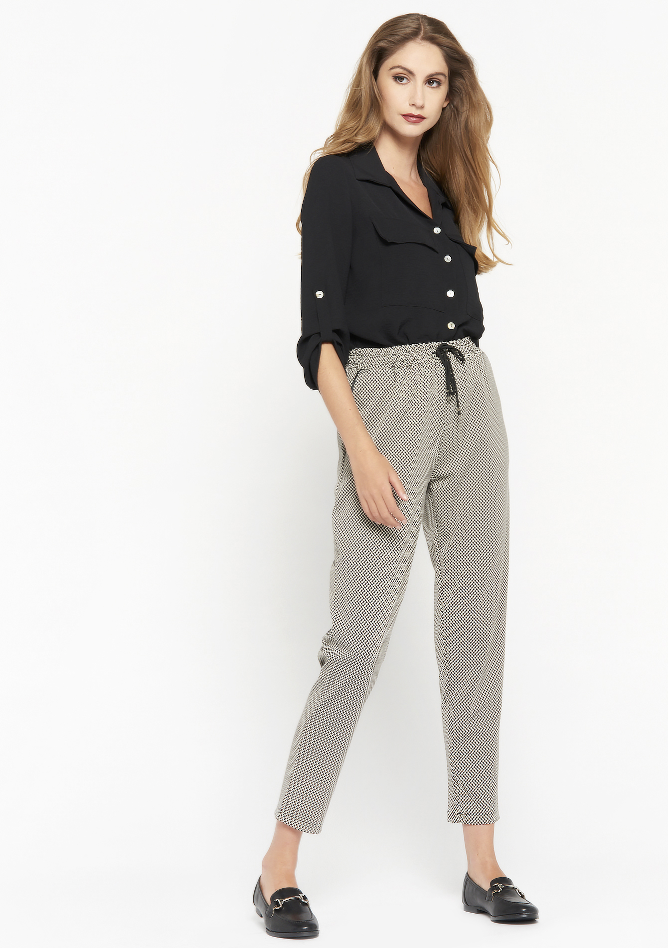 Pantalon jogging en jacquard graphique