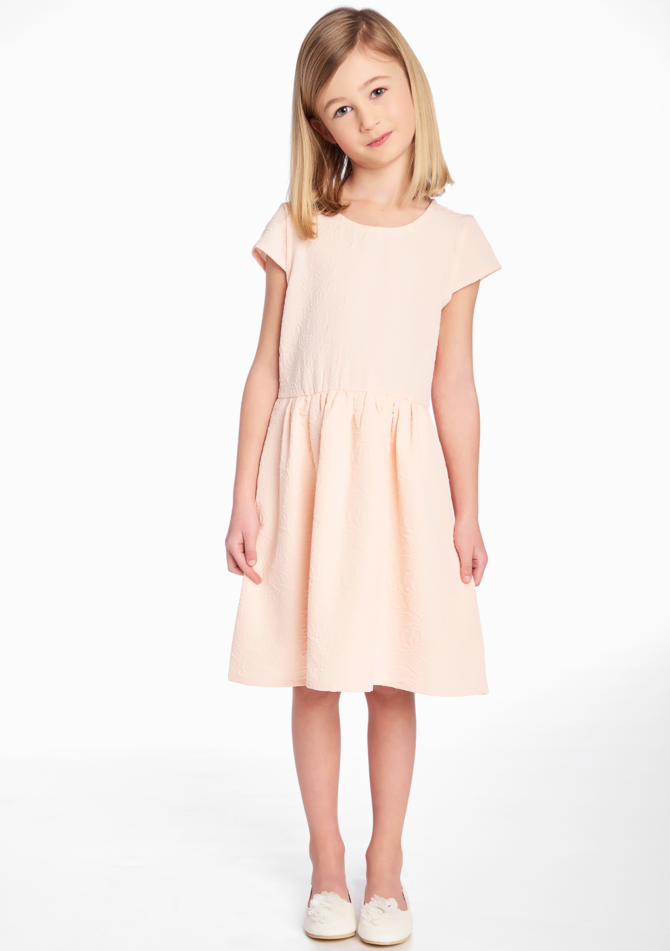 Child dress with tone-on-tone print - LOLALIZA