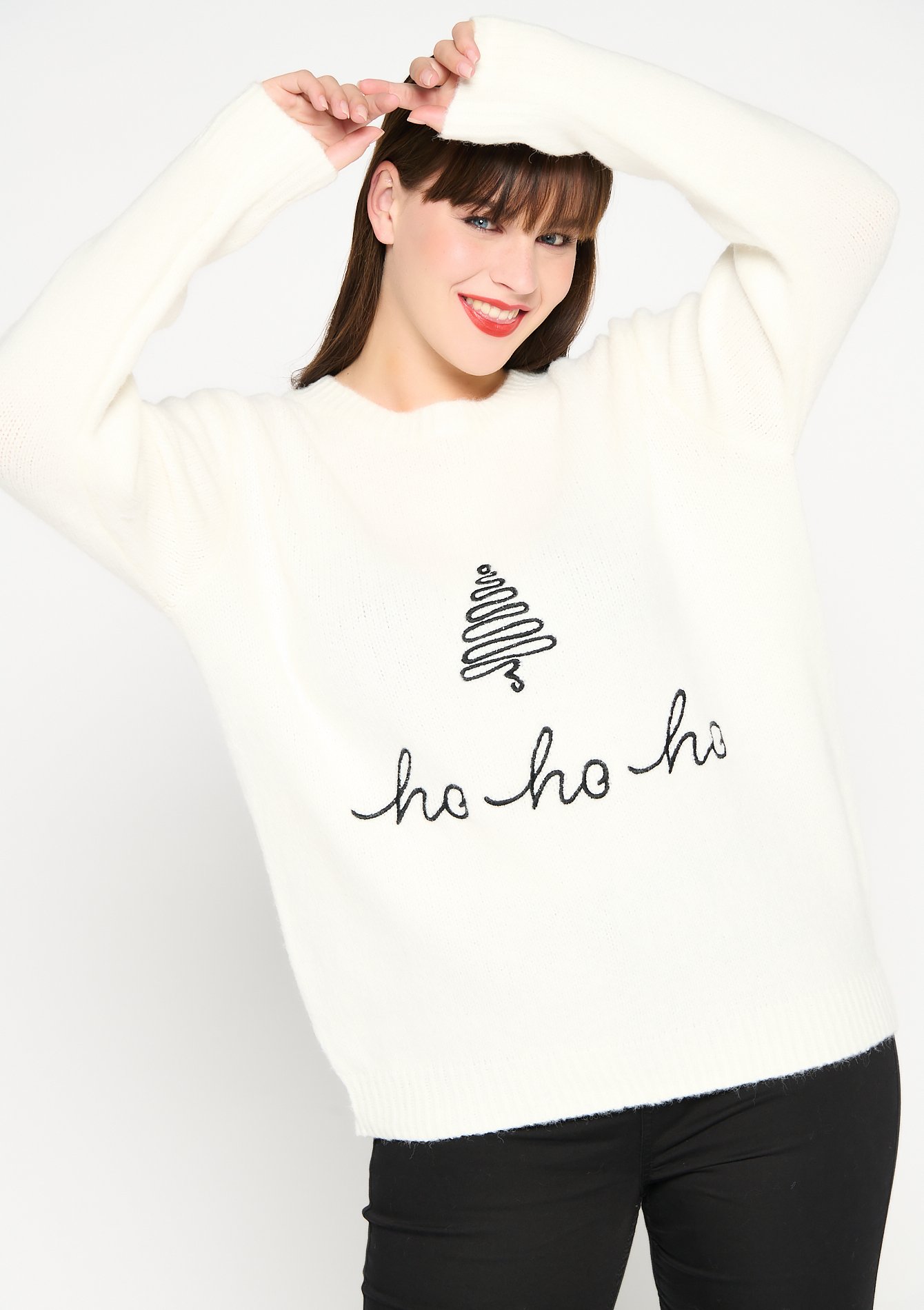 Pull en tissu duveteux de Noël