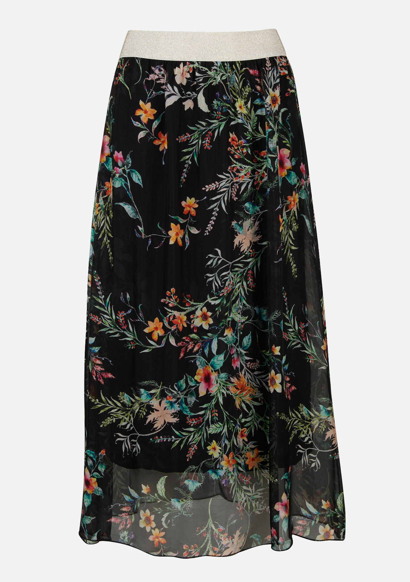 Maxi skirt with flower print - LolaLiza