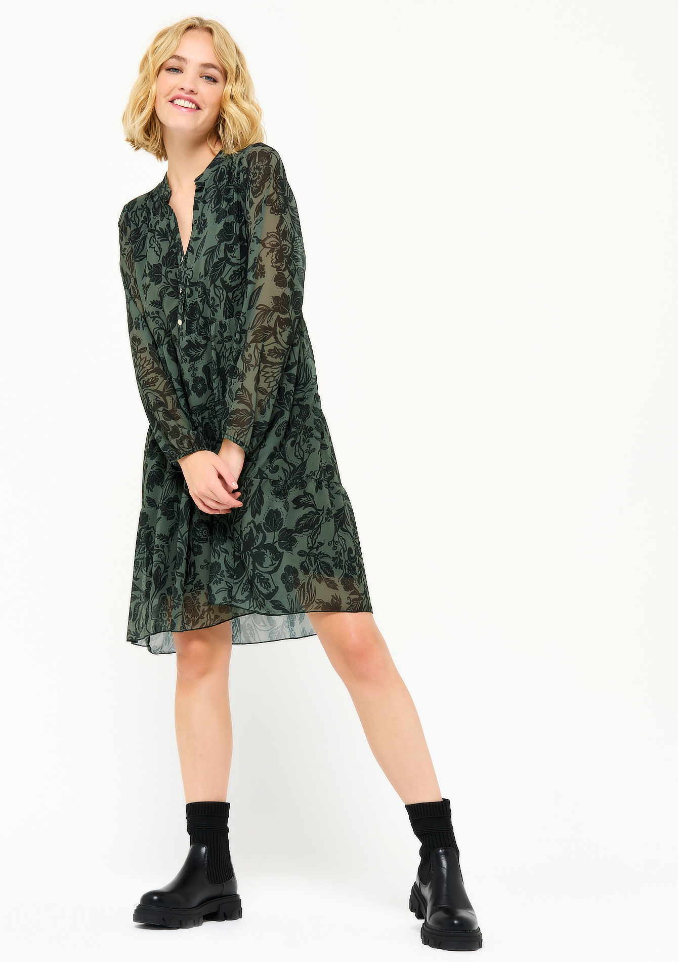 Robe babydoll fleurie