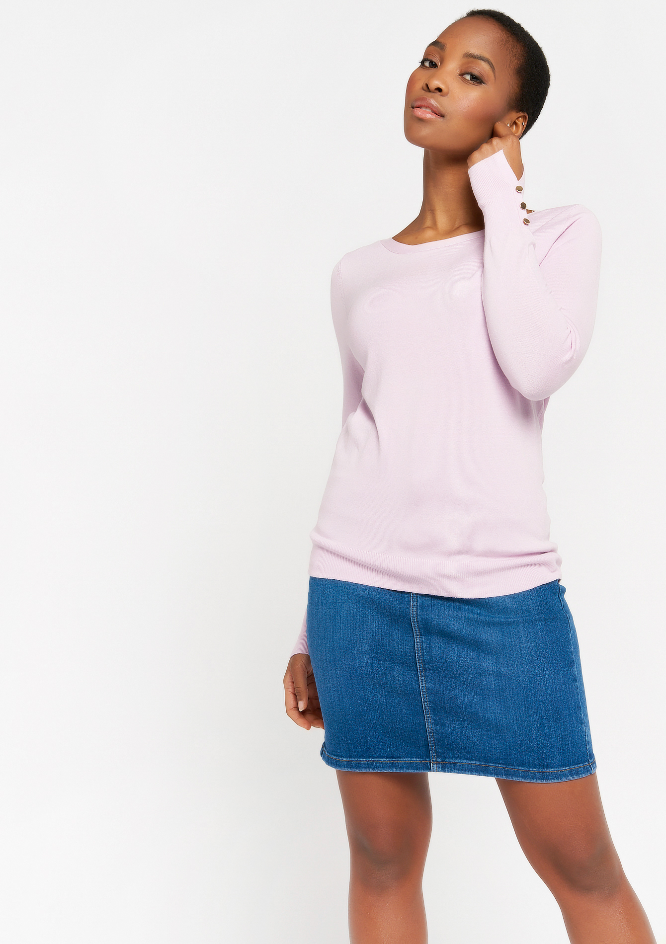Basic round neck sweater - LolaLiza