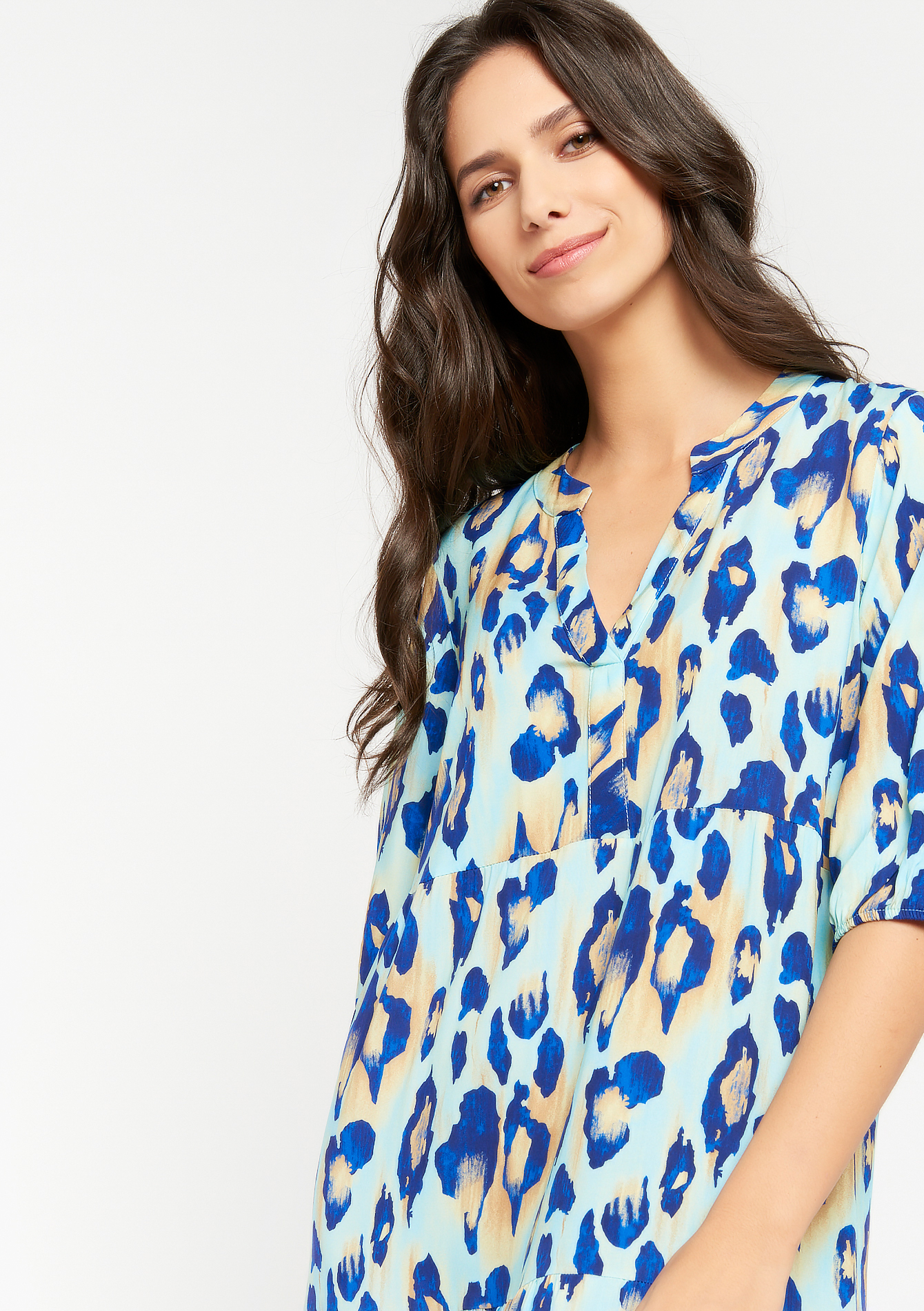 Robe longue avec imprimé léopard coloré LolaLiza