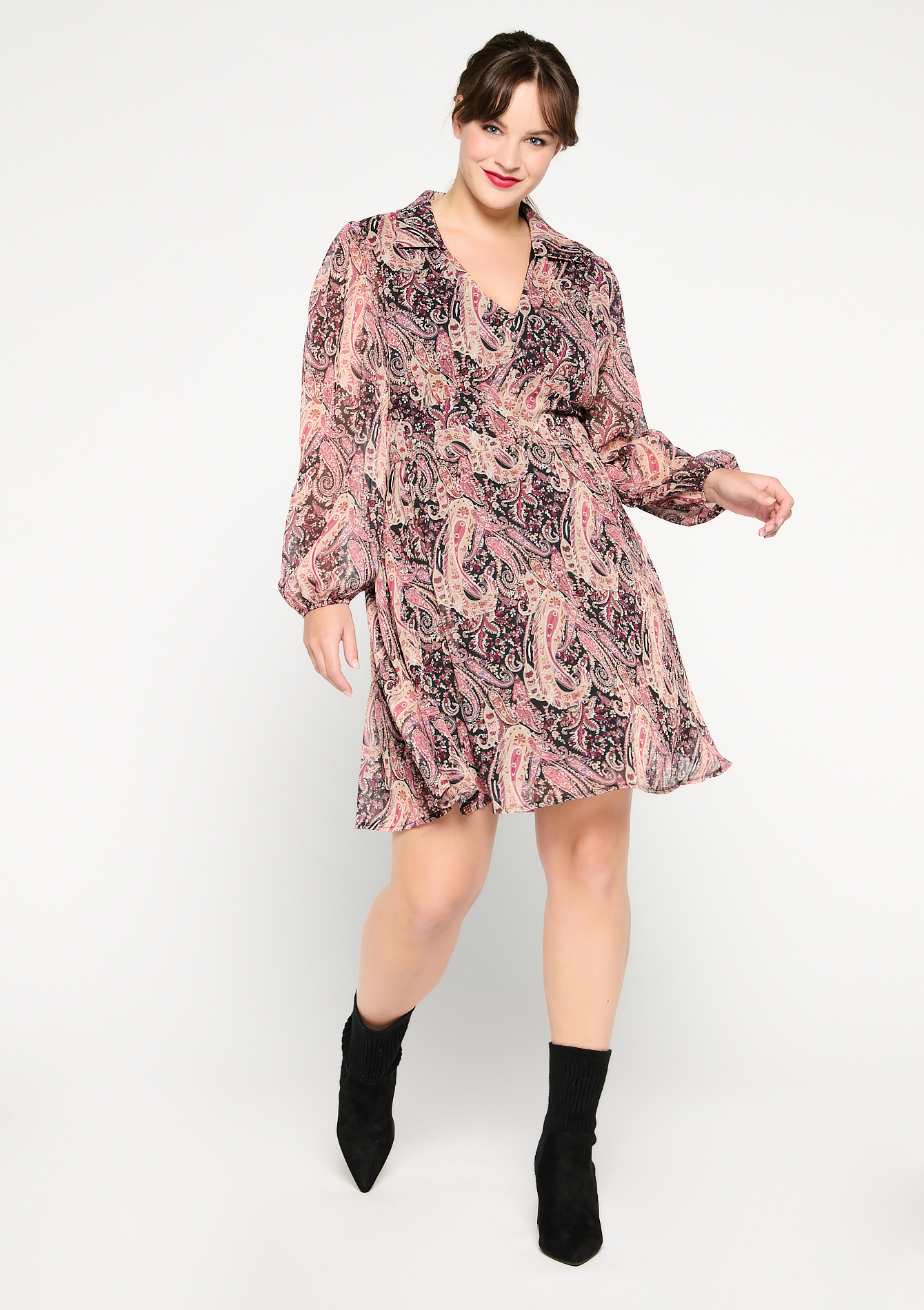 Robe chemise a imprimé paisley