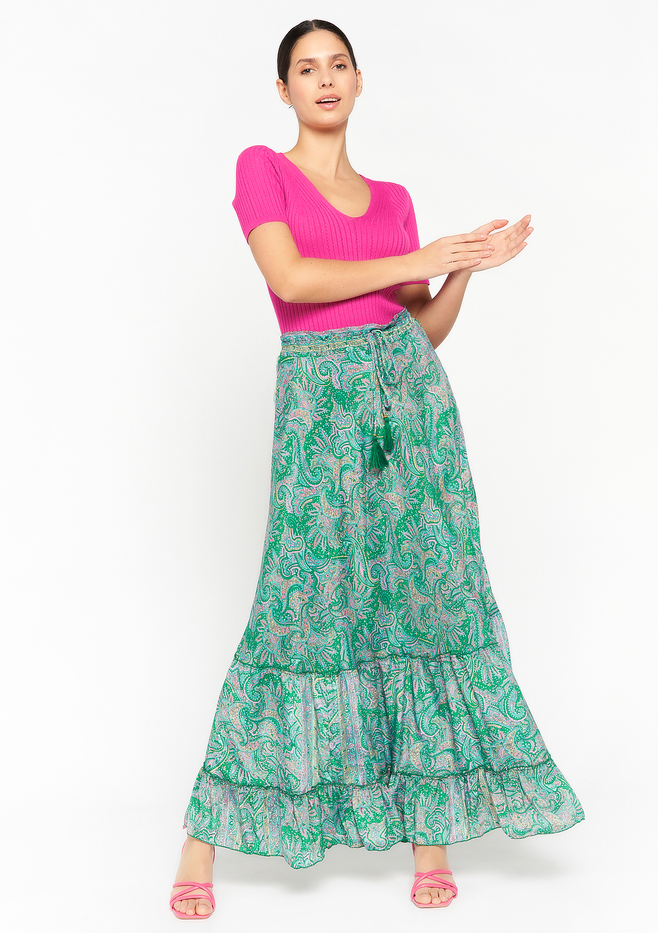 Jupe longue ?� imprim?� Paisley - LolaLiza