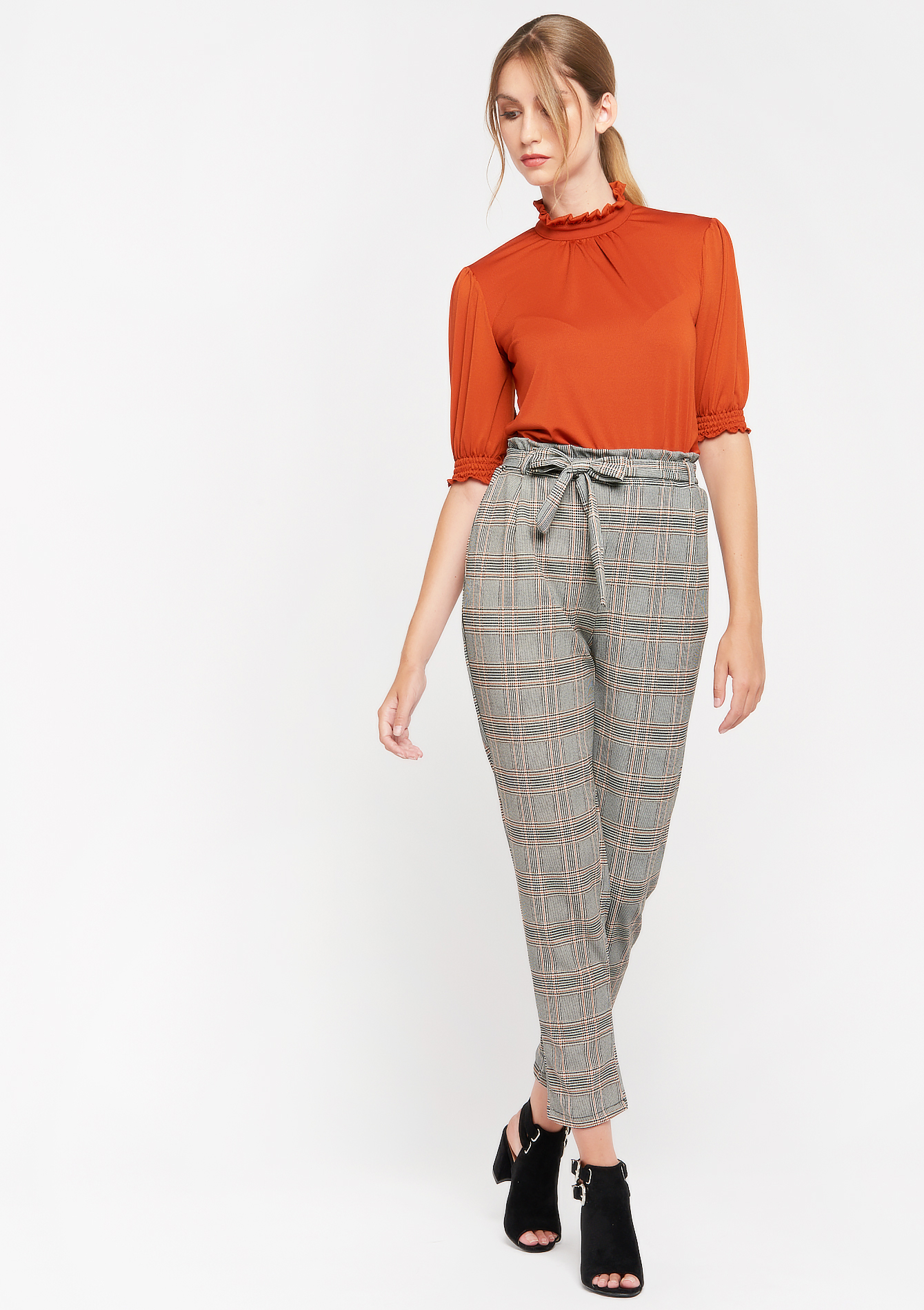 FRACOMINA Palazzo trousers with bow belt