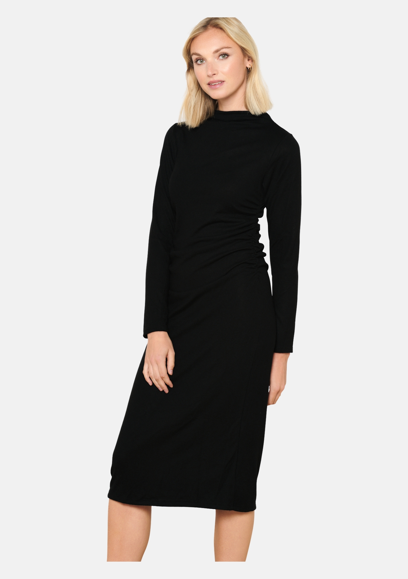 Midi-jurk met plooidetail LolaLiza Black product