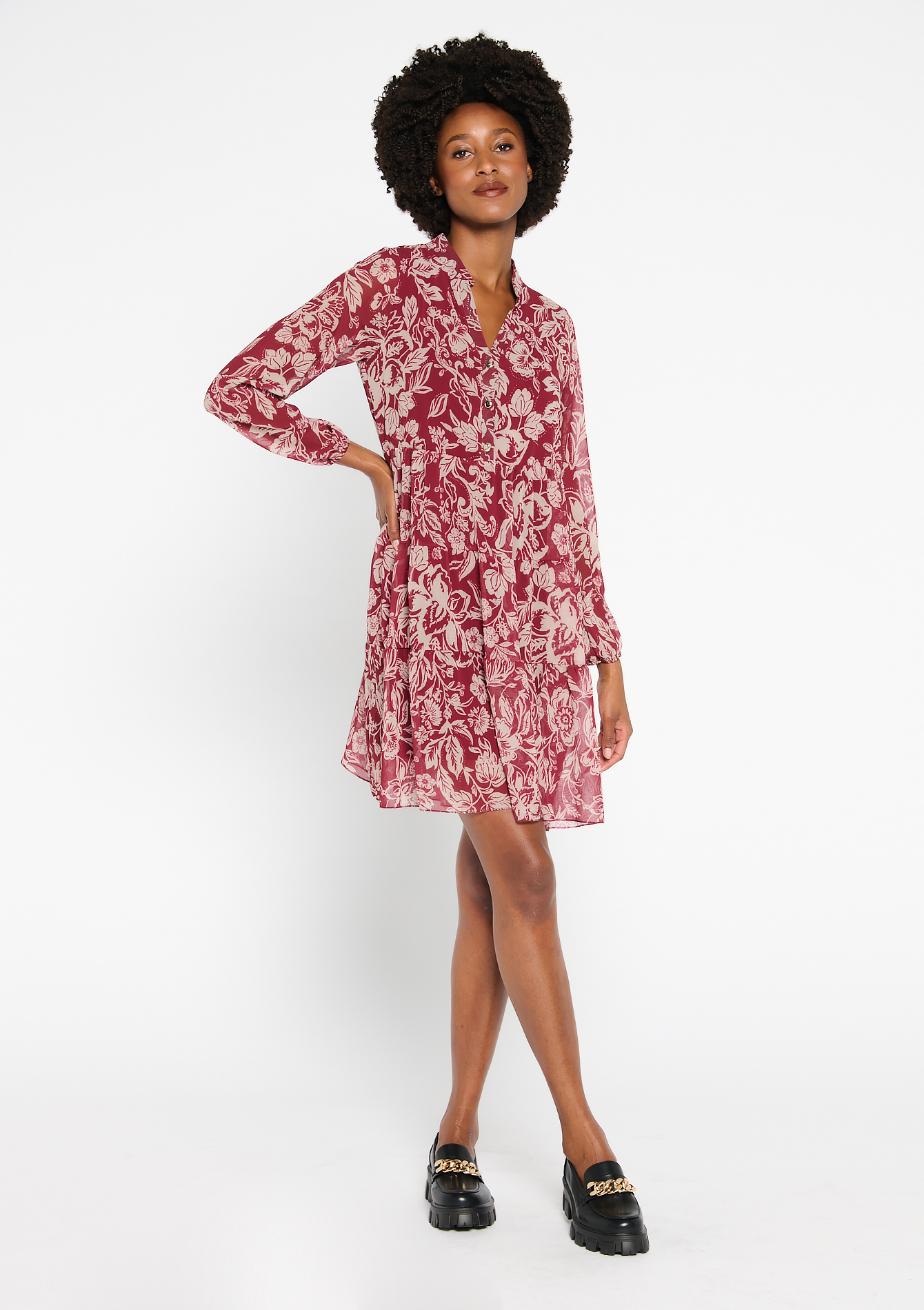 Robe babydoll fleurie