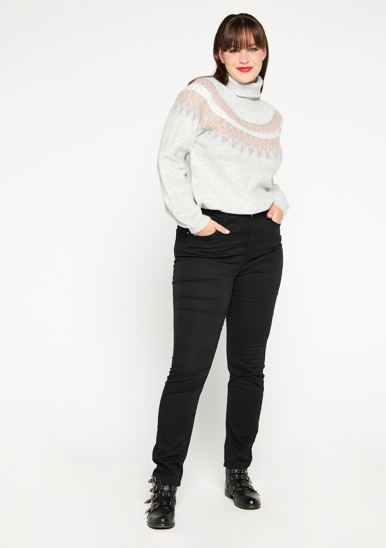 Pantalon slim taille haute