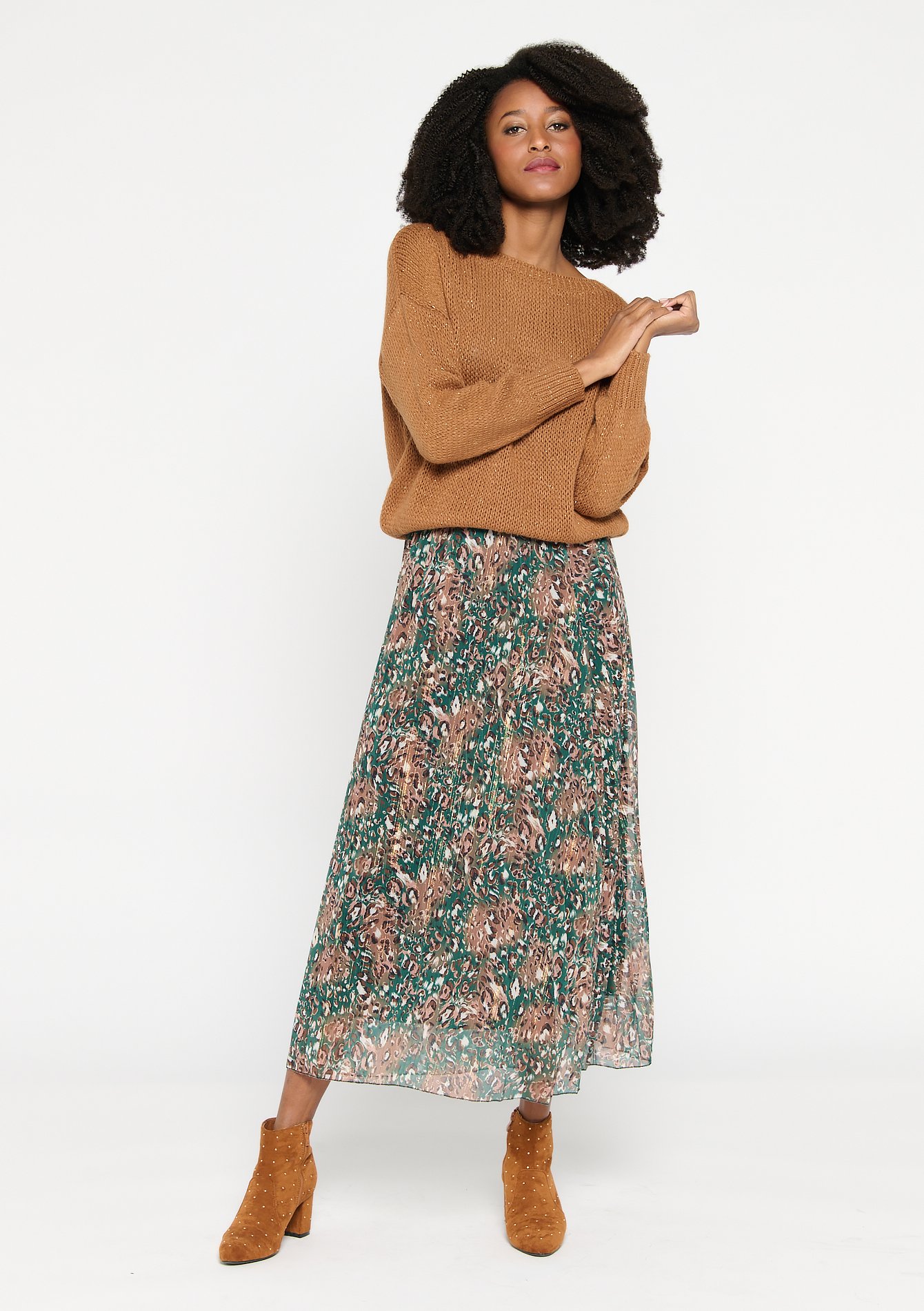 Pull a grosses mailles et lurex